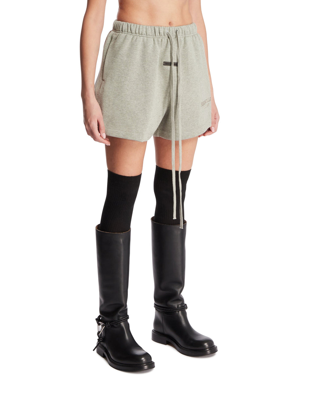 Оригінальна Gray Cotton Logo Shorts Fear of god – вид ззаду
