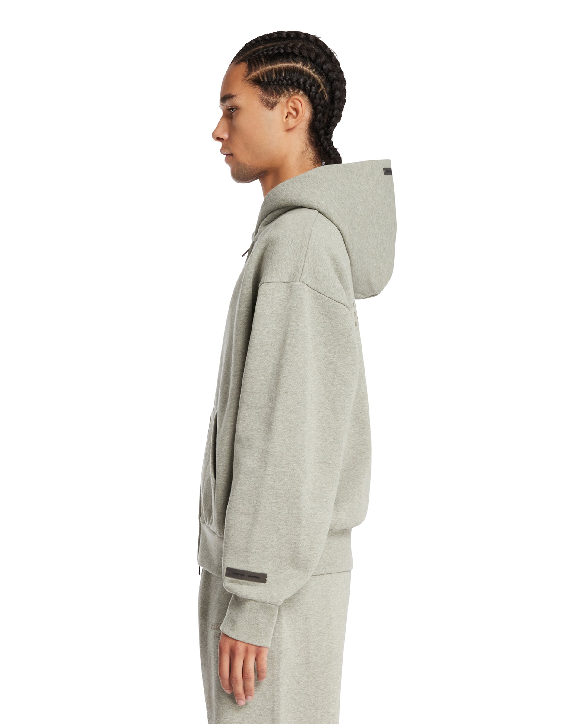 Classic Gray Zip Hoodie Fear of god – Гарантія оригінальності – збільшений вид - FEAR OF GOD