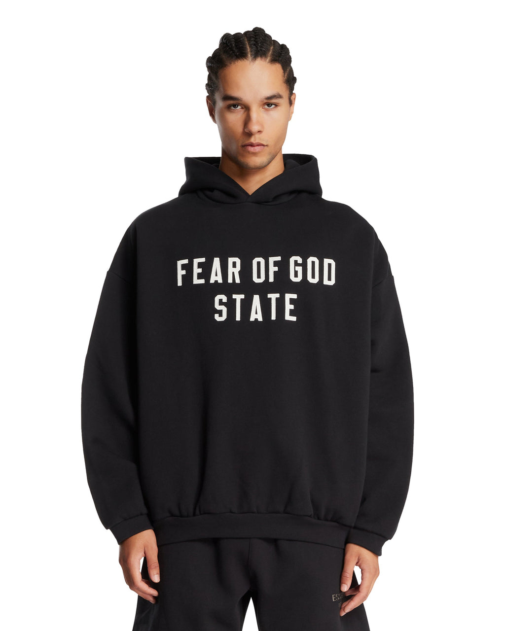 Black 90s Hoodie Fear of god – Гарантія оригінальності – боковий вид