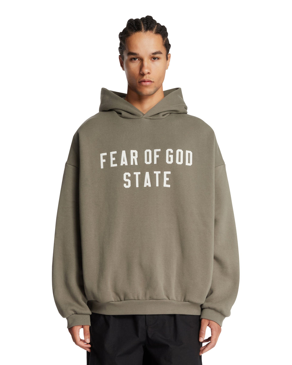 Green 90s Hoodie Fear of god – Гарантія оригінальності – боковий вид