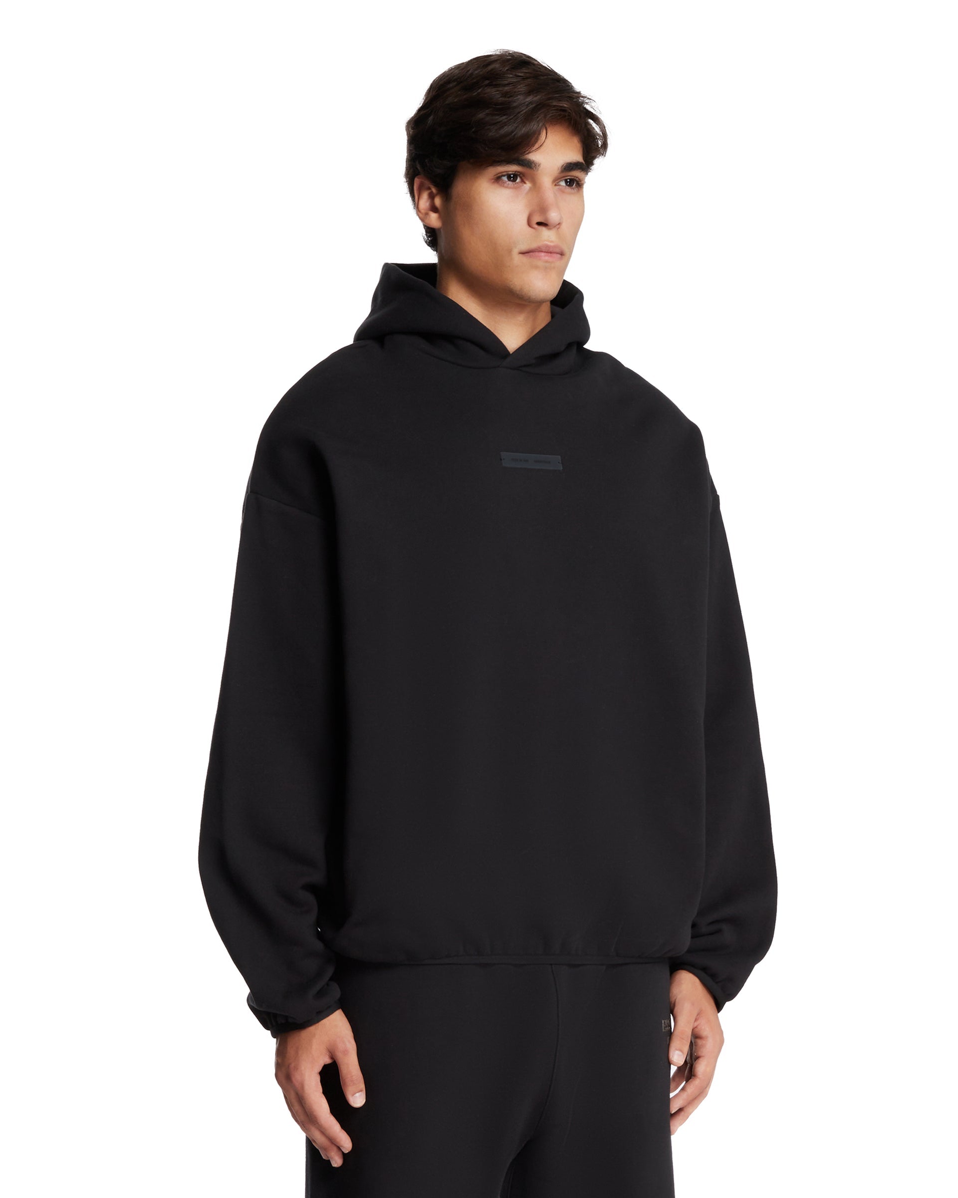 Black Cotton Hoodie - FEAR OF GOD