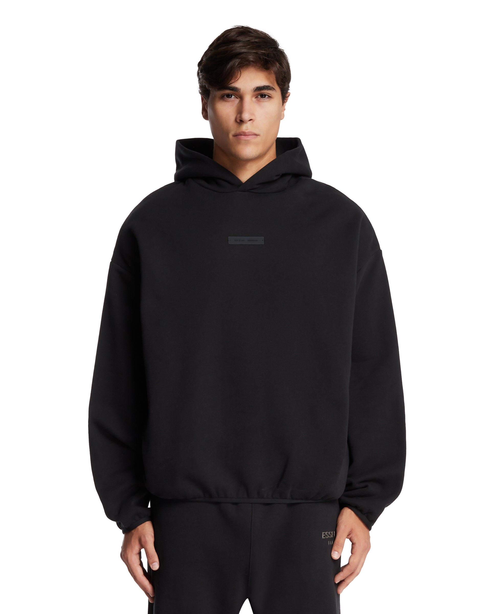 Black Cotton Hoodie - FEAR OF GOD