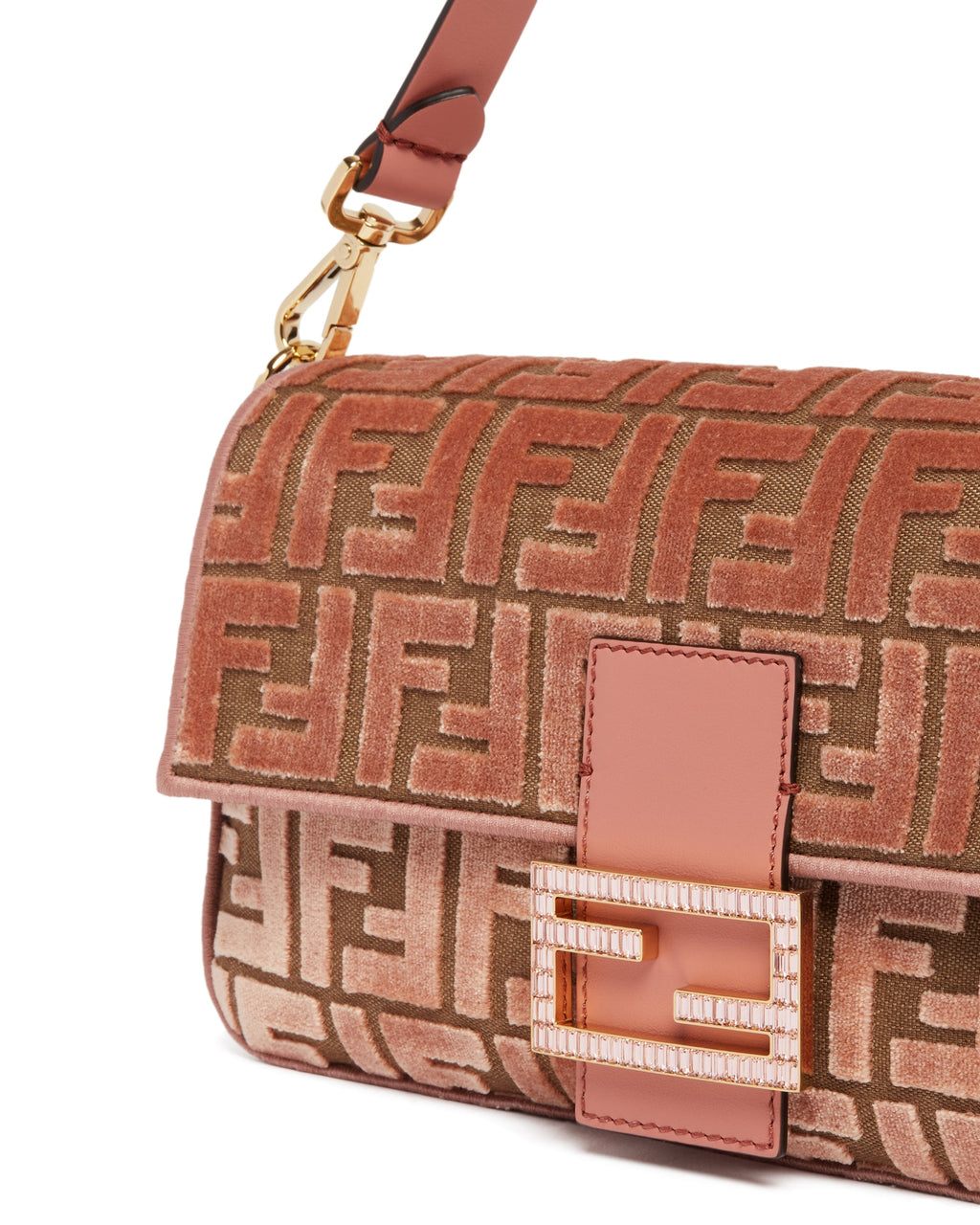 Pink Ff Jacquard Velvet Baguette Bag Fendi оригінал – Купити в Україні – збільшений вид