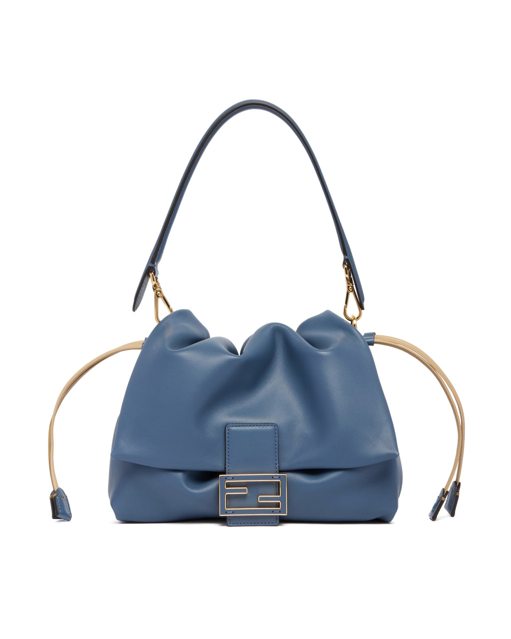 Blue Medium Mamma Baguette Bag Fendi – Гарантія оригінальності – вид ззаду
