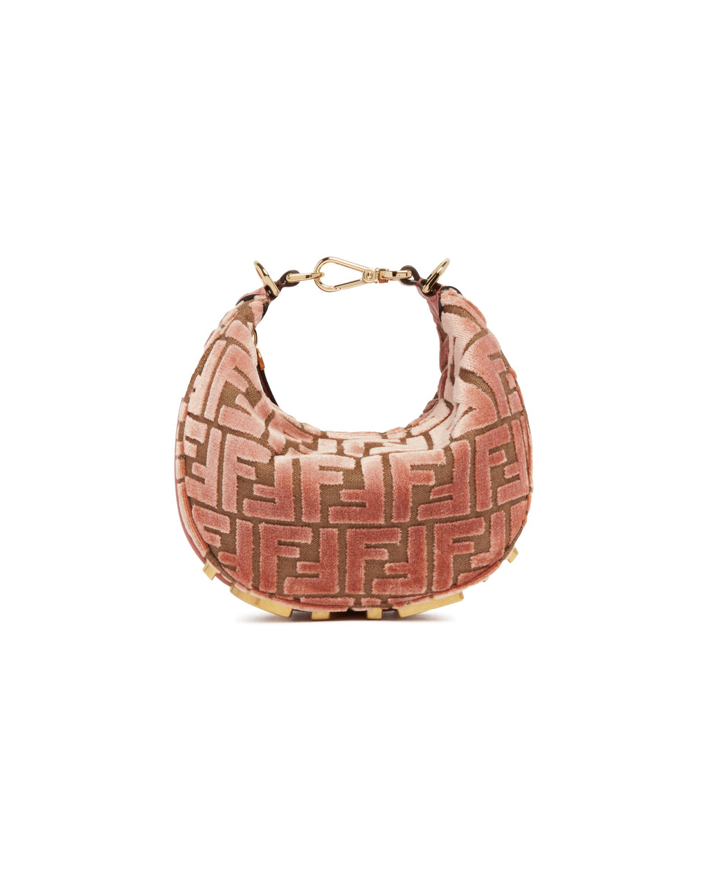 Pink Ff Jacquard Velvet Fendigraphy Mini Bag Fendi – Гарантія оригінальності – вид ззаду