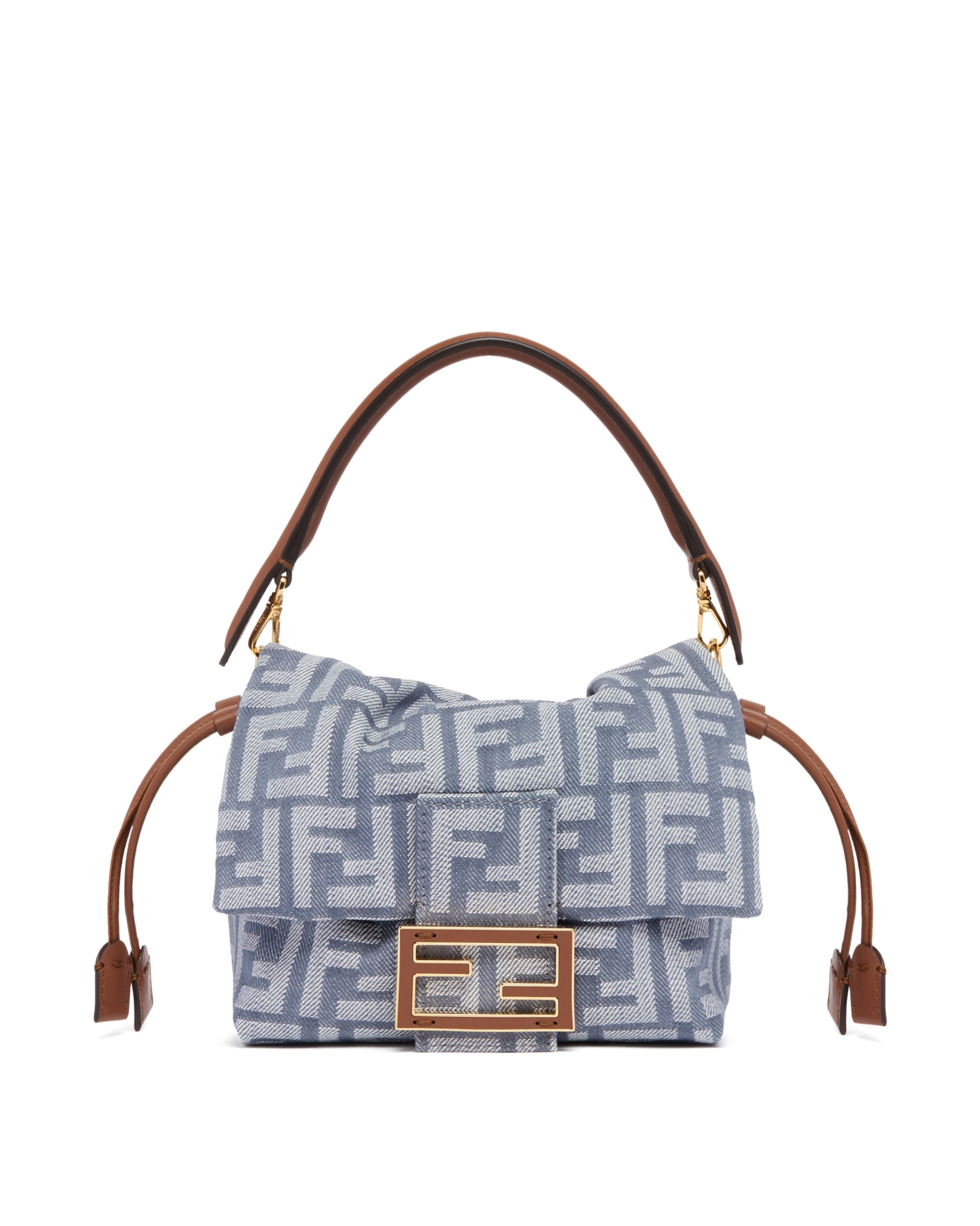 Blue Small Mamma Baguette Bag Fendi оригінал – Купити в Україні – боковий вид
