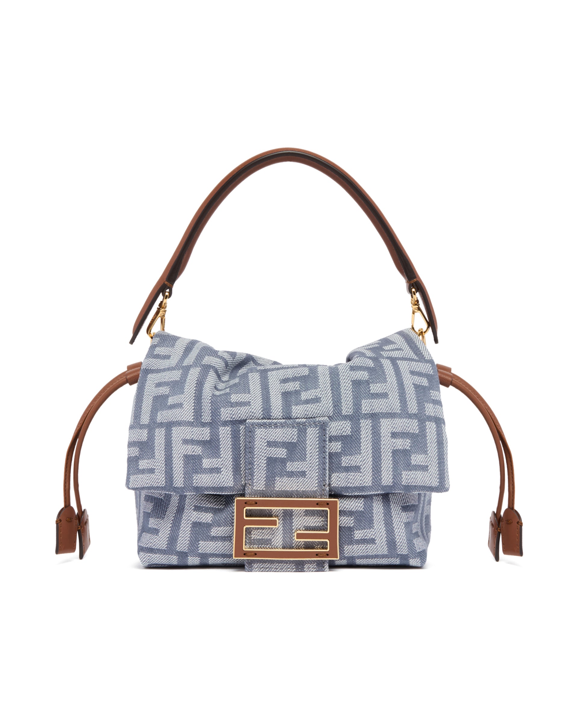 Blue Small Mamma Baguette Bag Fendi оригінал – Купити в Україні – вид ззаду