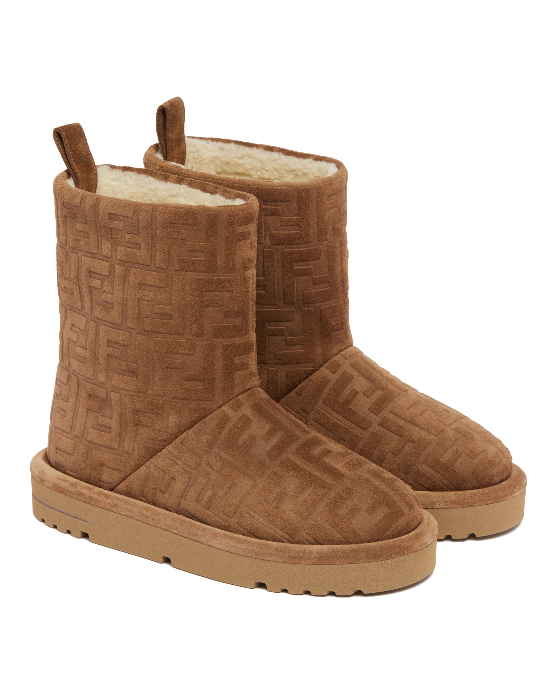 Brown Apres Chic Ff Suede Ankle Boots Fendi – Гарантія оригінальності – детальний вид