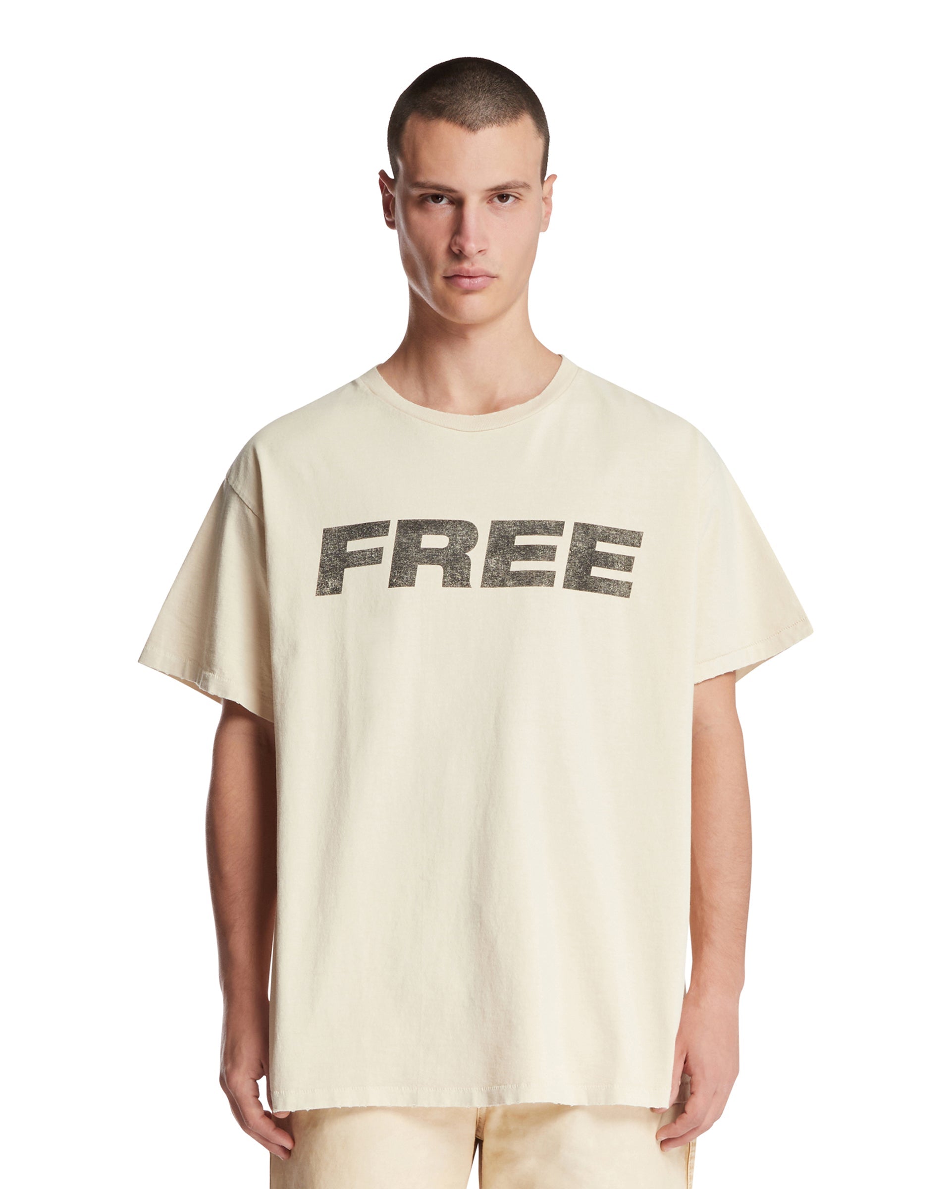 Оригінальна Beige Cotton Free T-Shirt Gallery department – боковий вид