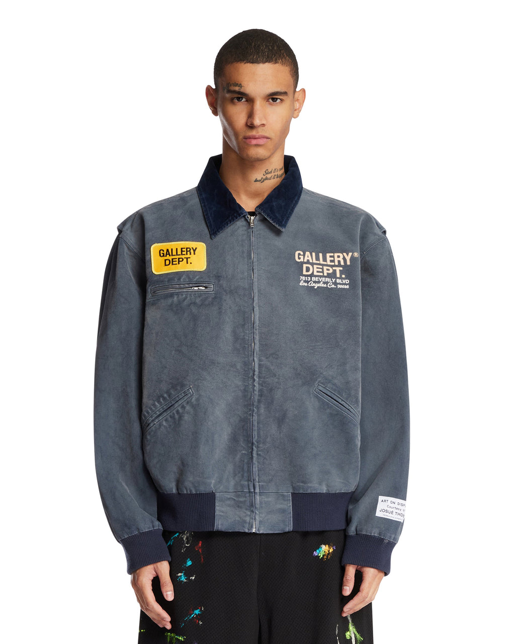 Blue Cotton Bomber Jacket Gallery department оригінал – Купити в Україні – боковий вид
