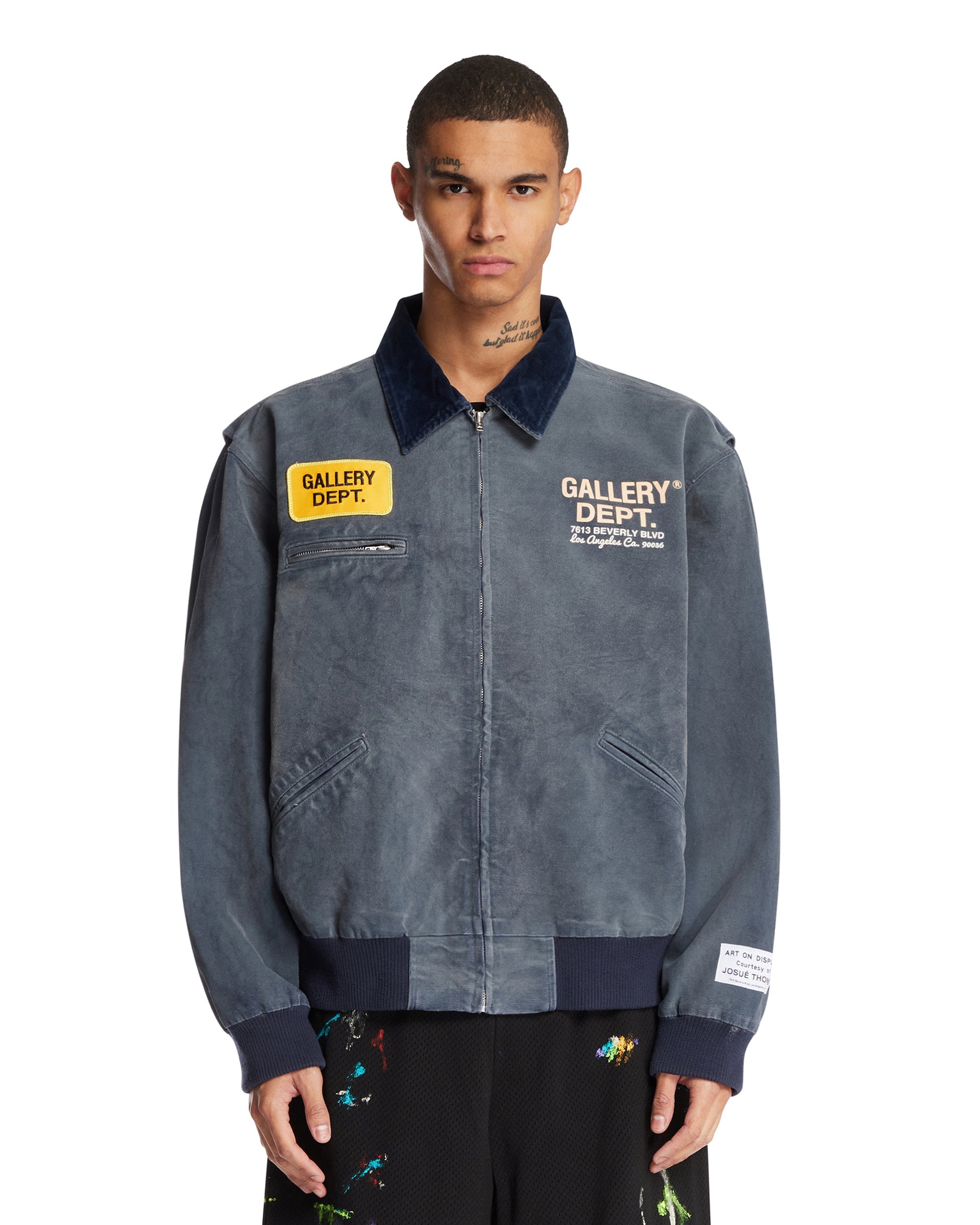 Blue Cotton Bomber Jacket Gallery department оригінал – Купити в Україні – боковий вид