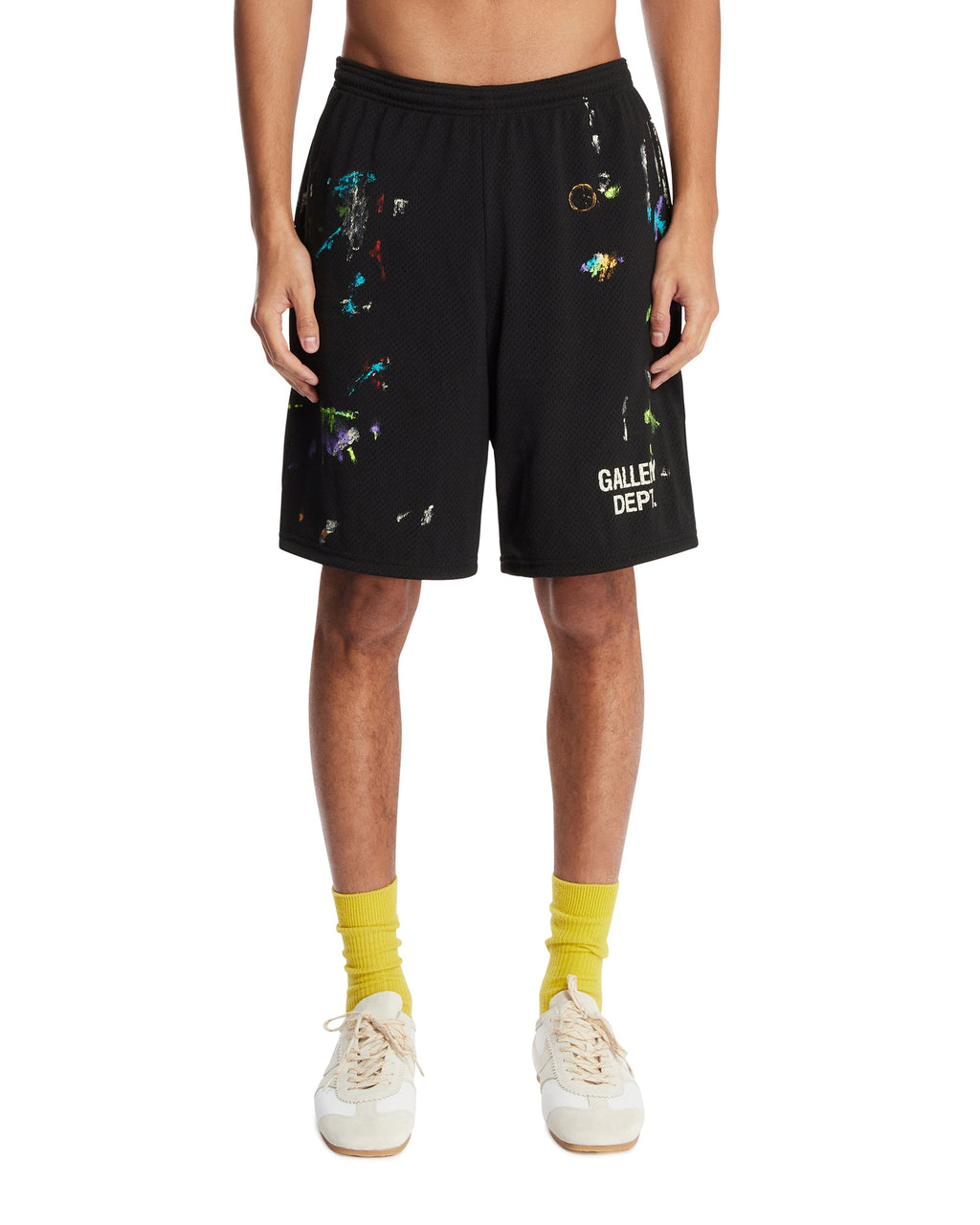 Оригінальна Black Paint-Splatter Shorts Gallery department – боковий вид