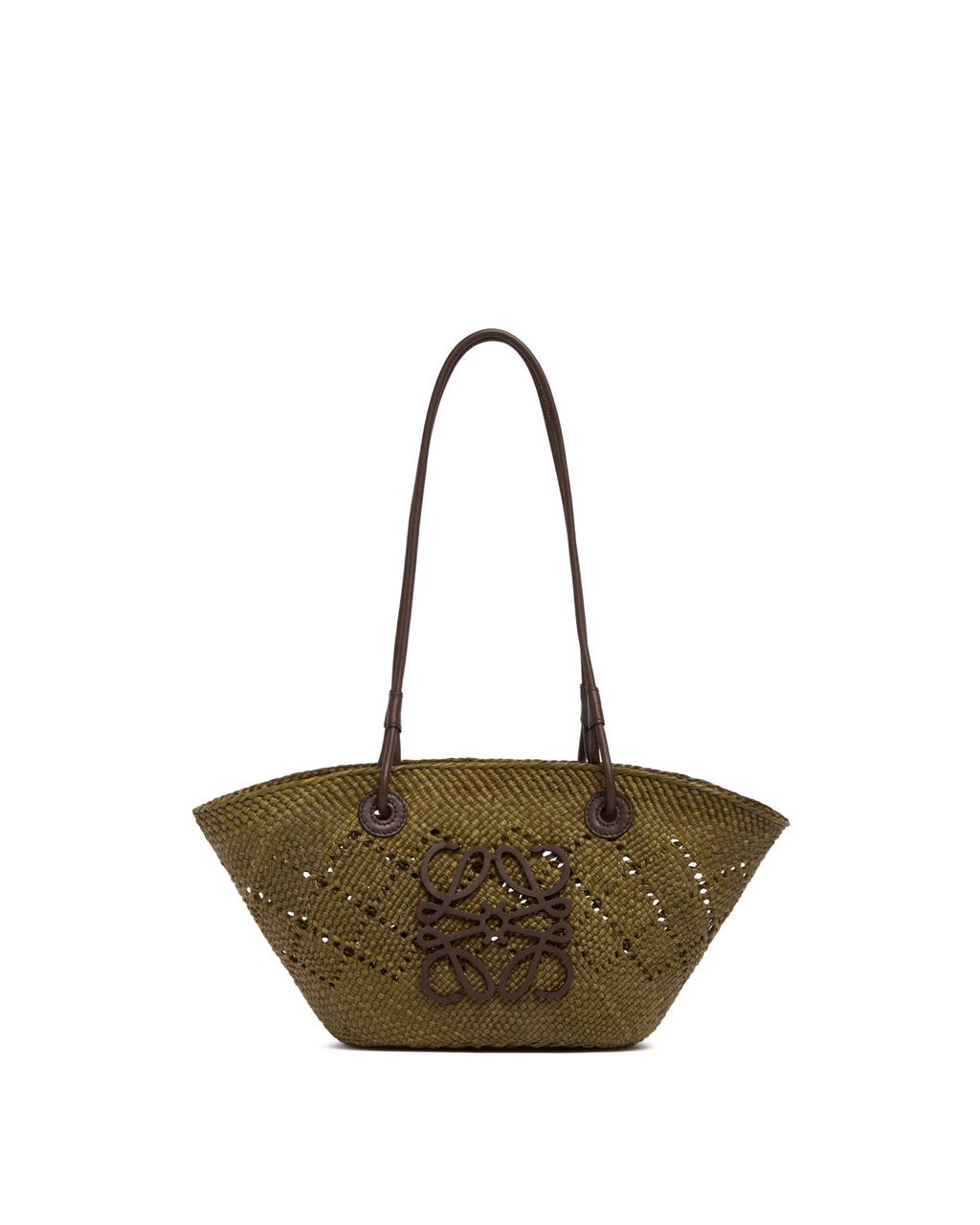 Green Small Basket Anagram Bag Loewe – Гарантія оригінальності – боковий вид