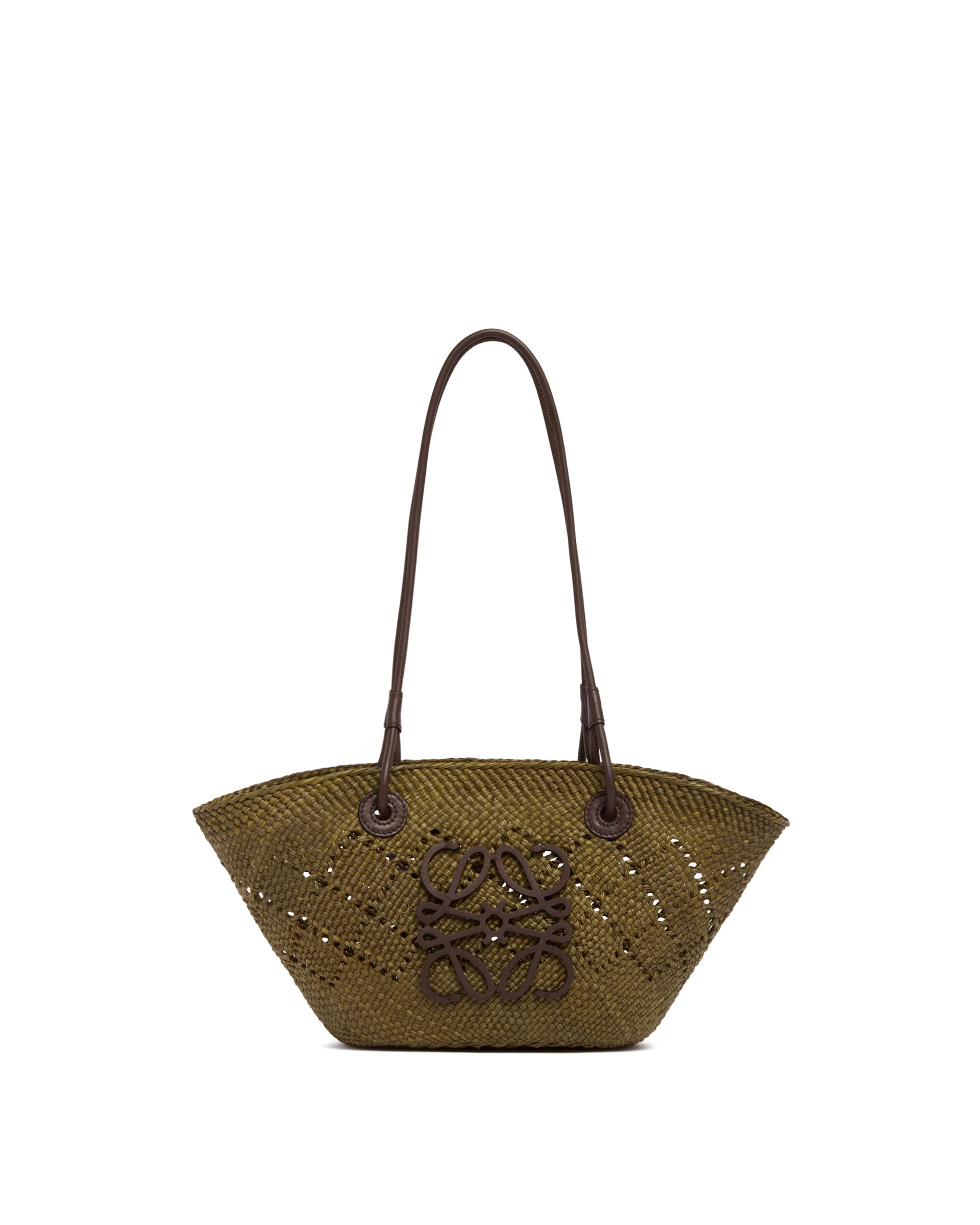 Green Small Basket Anagram Bag Loewe – Гарантія оригінальності – боковий вид
