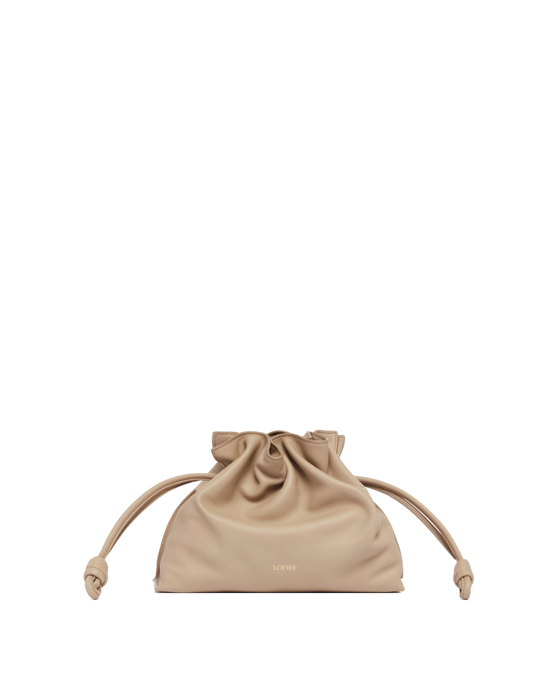 Beige Medium Flamenco Clutch Bag Loewe оригінал – Купити в Україні – боковий вид