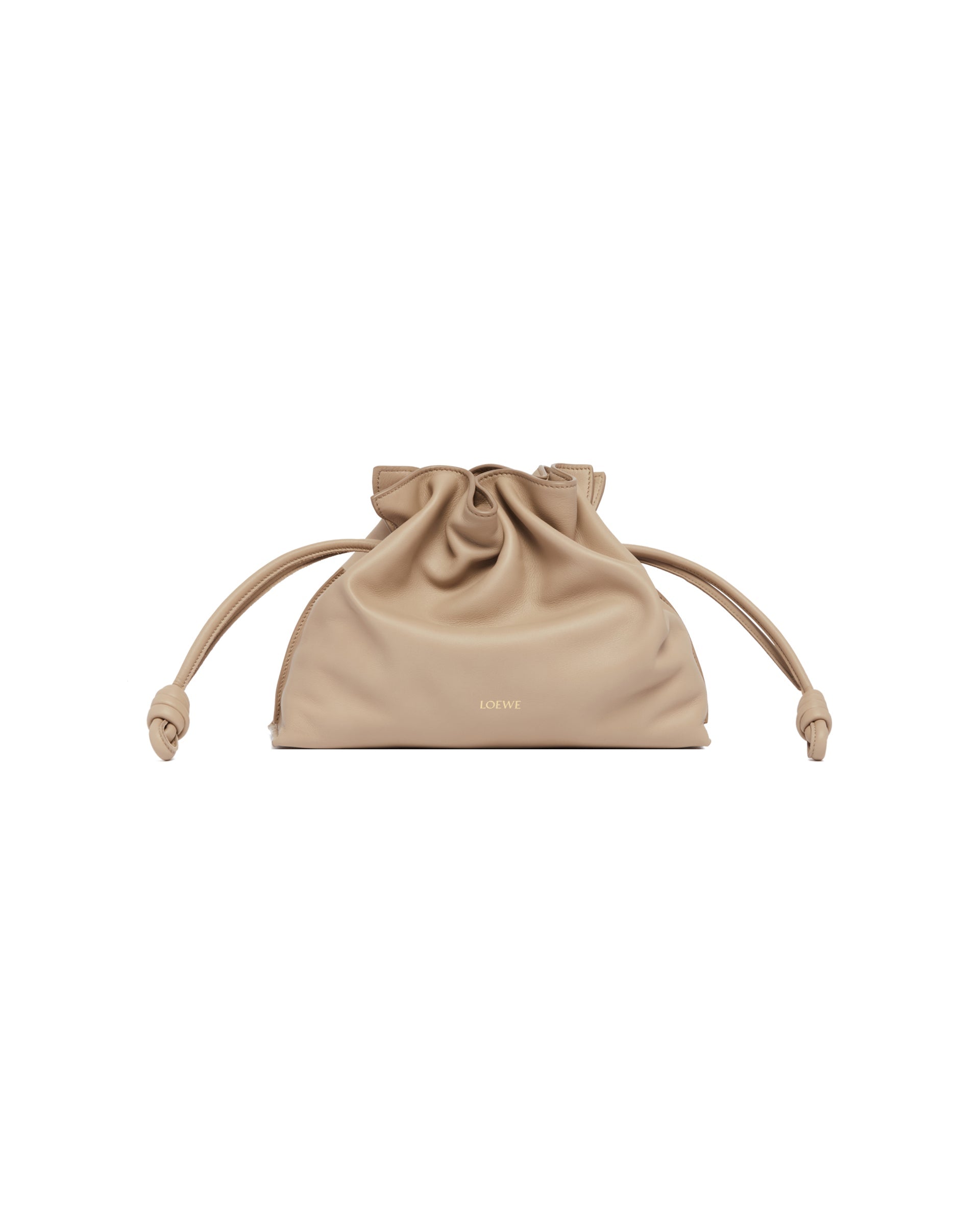 Beige Medium Flamenco Clutch Bag Loewe оригінал – Купити в Україні – вид ззаду