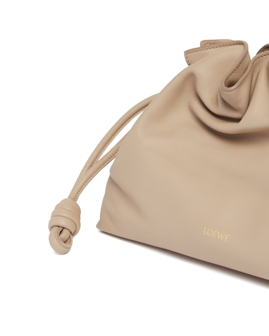 Beige Medium Flamenco Clutch Bag Loewe оригінал – Купити в Україні – збільшений вид