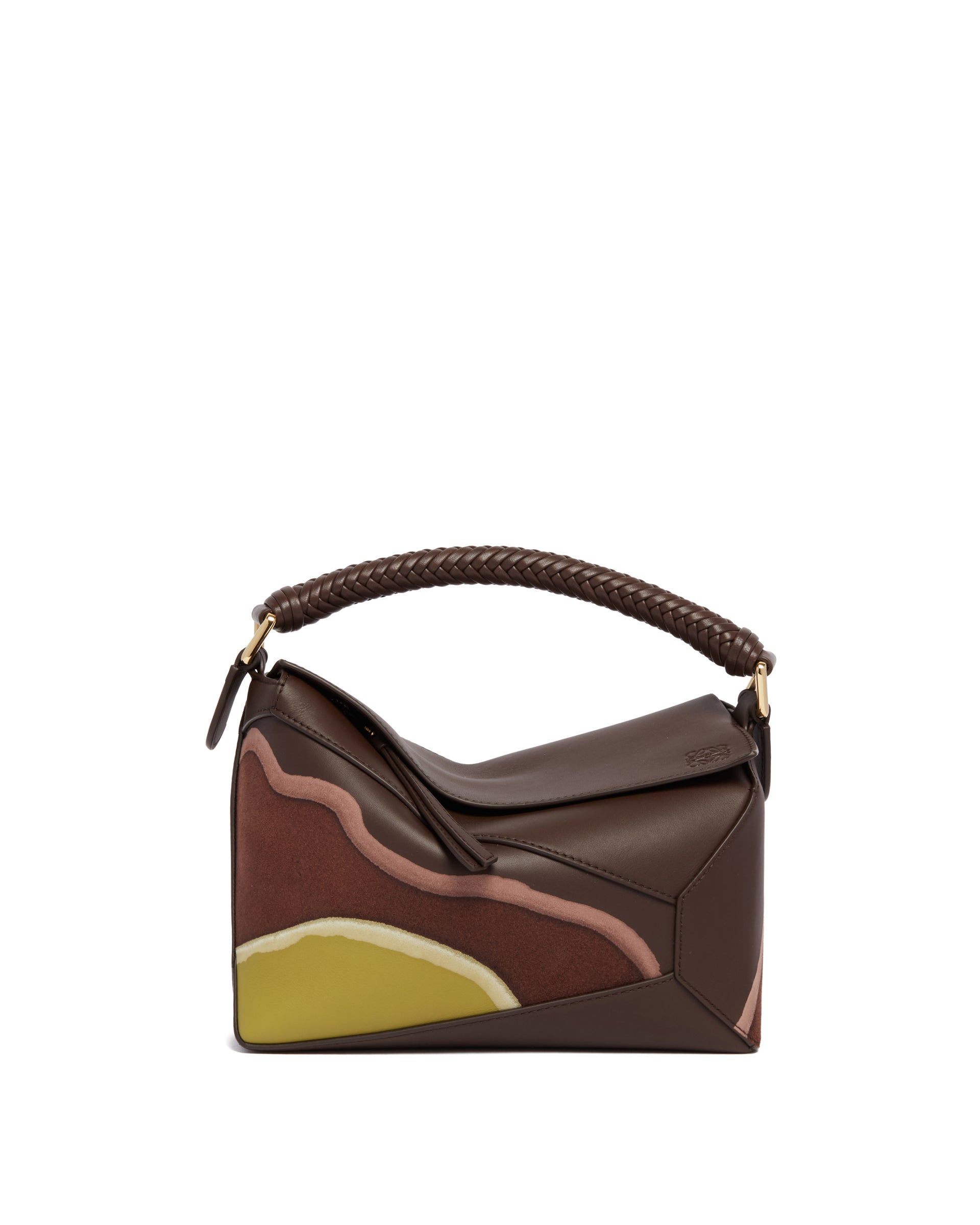 Brown Puzzle Edge Landscape Bag Loewe оригінал – Купити в Україні – боковий вид