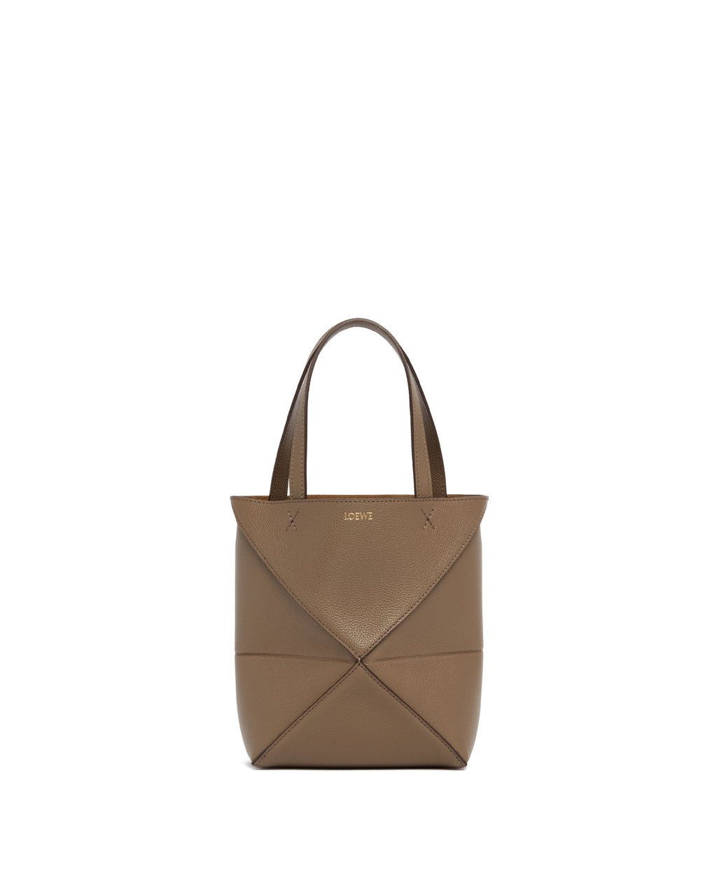 Beige Mini Puzzle Fold Tote Bag Loewe – Гарантія оригінальності – боковий вид
