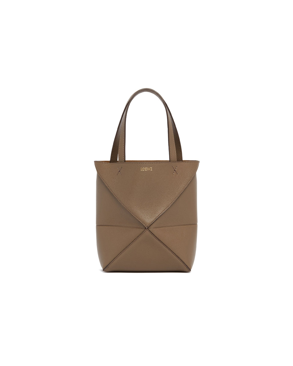 Beige Mini Puzzle Fold Tote Bag Loewe – Гарантія оригінальності – вид ззаду