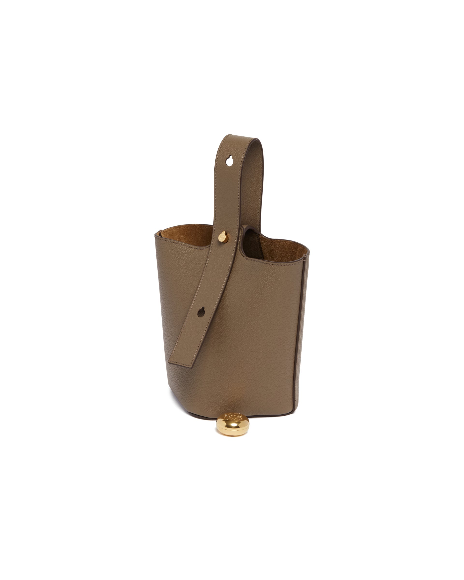 Beige Mini Pebble Bucket Bag Loewe оригінал – Купити в Україні – збільшений вид