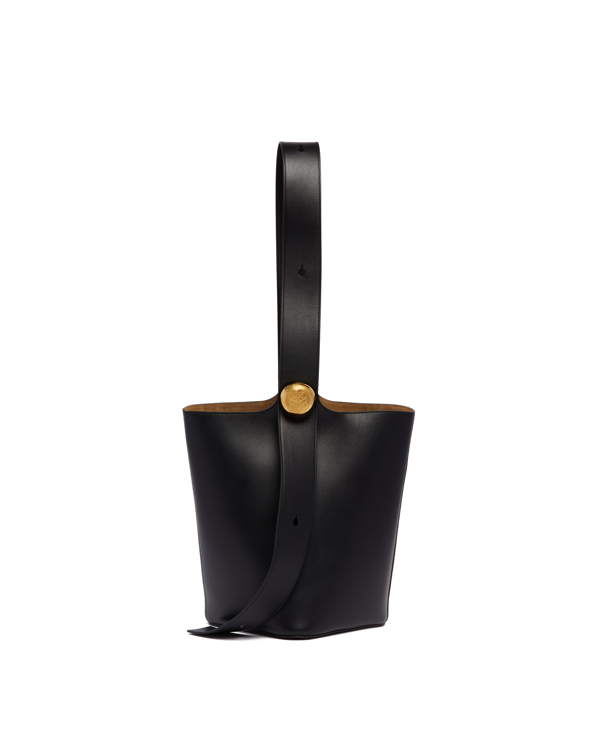 Black Medium Pebble Bucket Bag Loewe оригінал – Купити в Україні – боковий вид