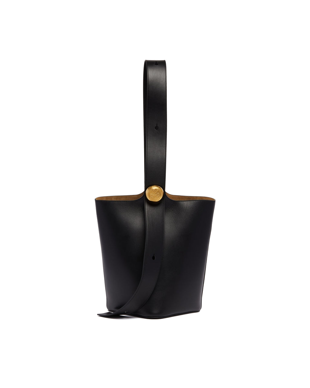 Black Medium Pebble Bucket Bag Loewe оригінал – Купити в Україні – вид ззаду