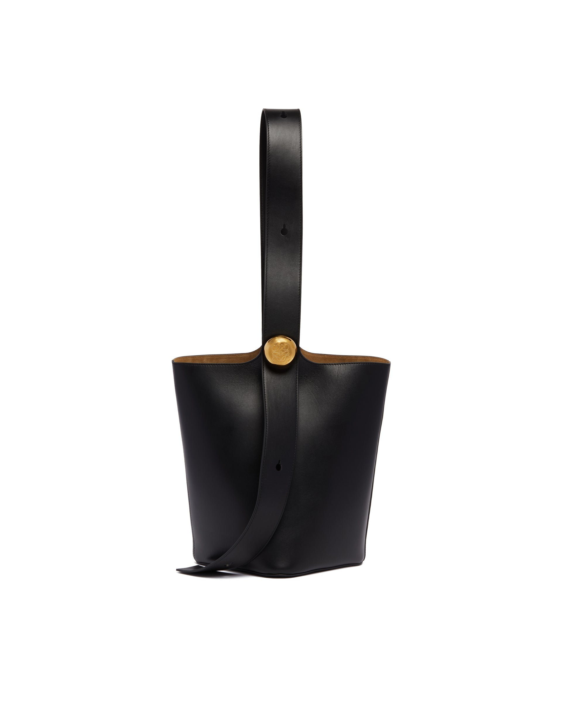 Black Medium Pebble Bucket Bag Loewe оригінал – Купити в Україні – вид ззаду