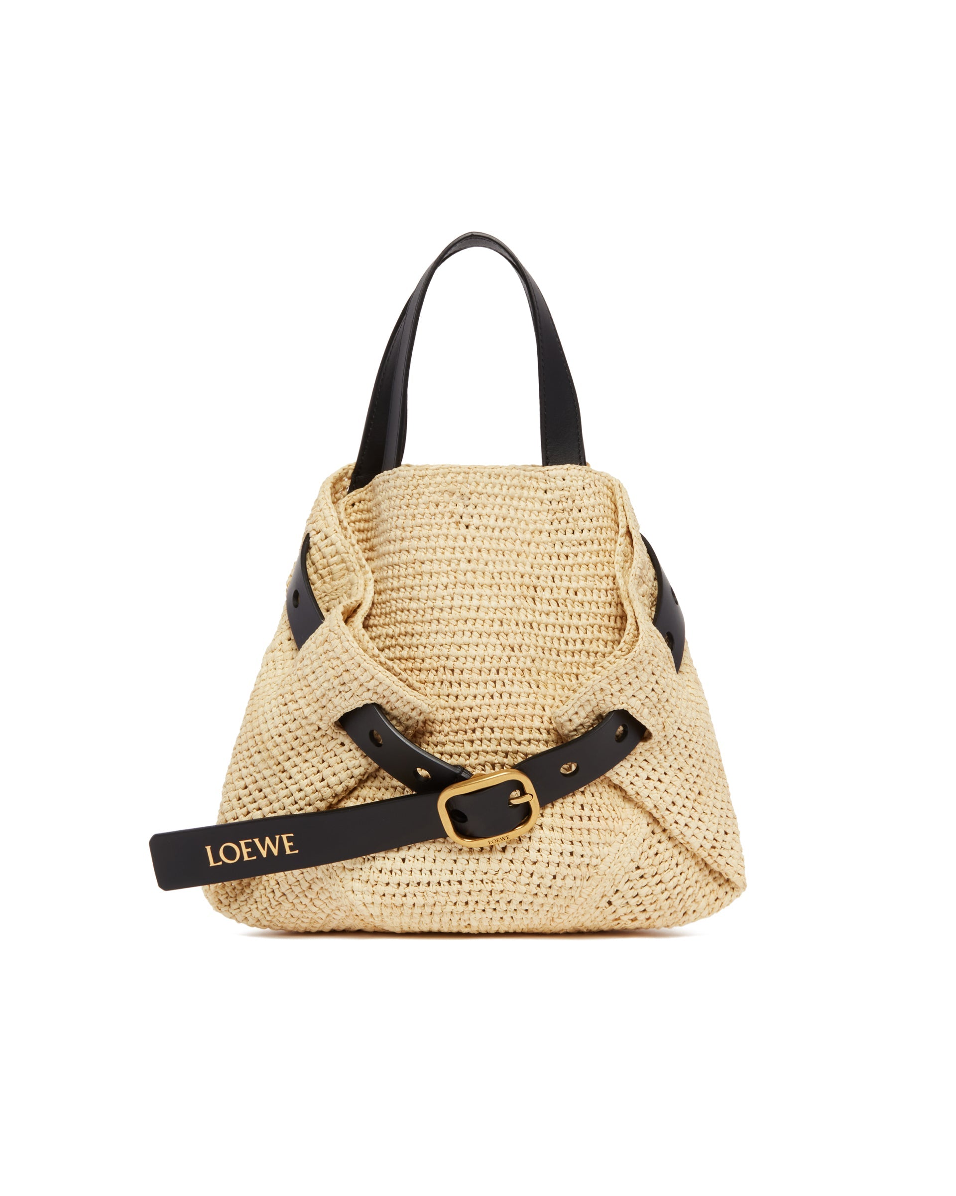 Beige Mini Punch Hole Shopper Bag Loewe оригінал – Купити в Україні – вид ззаду