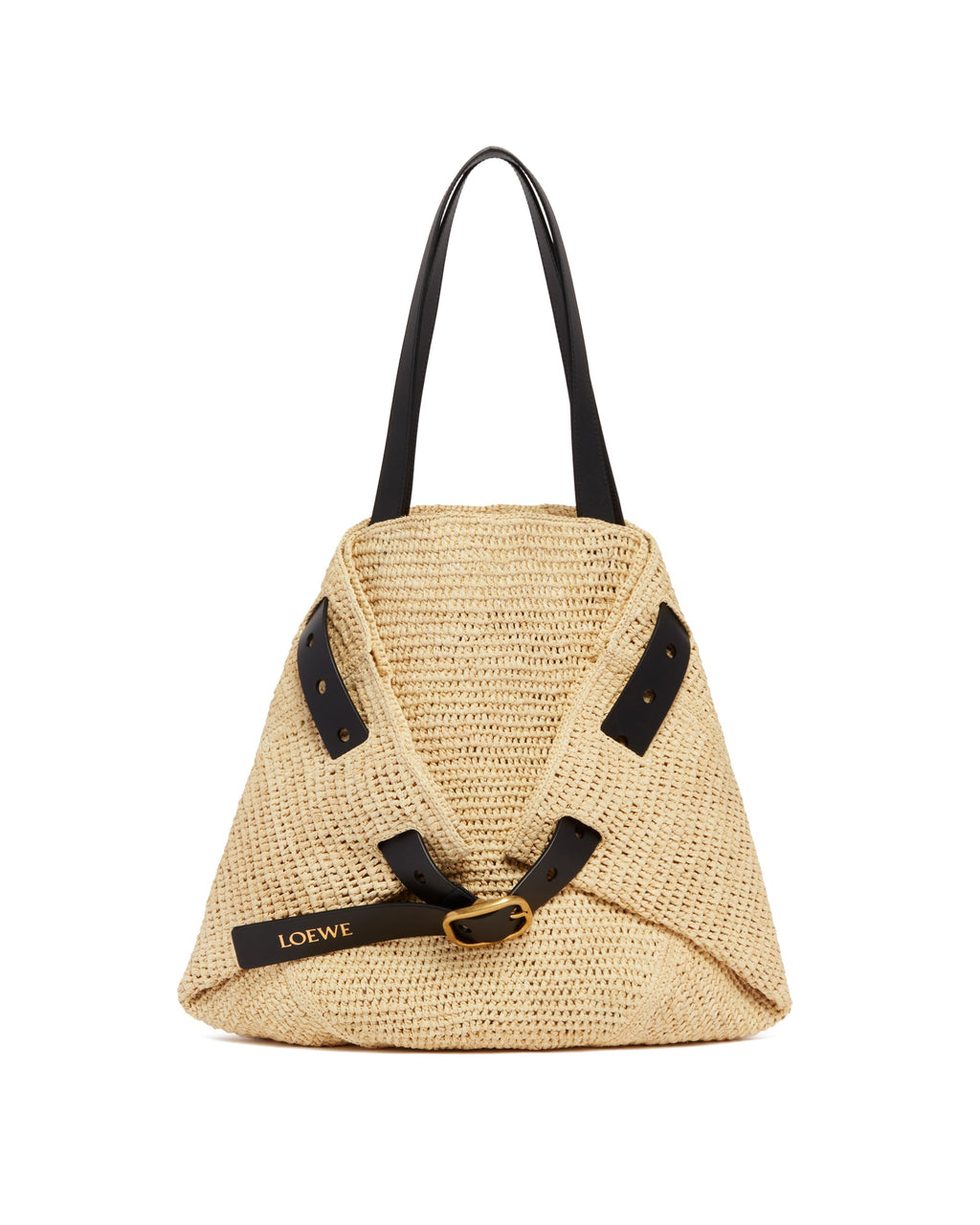 Оригінальна Beige Medium Punch Hole Shopper Bag Loewe – боковий вид