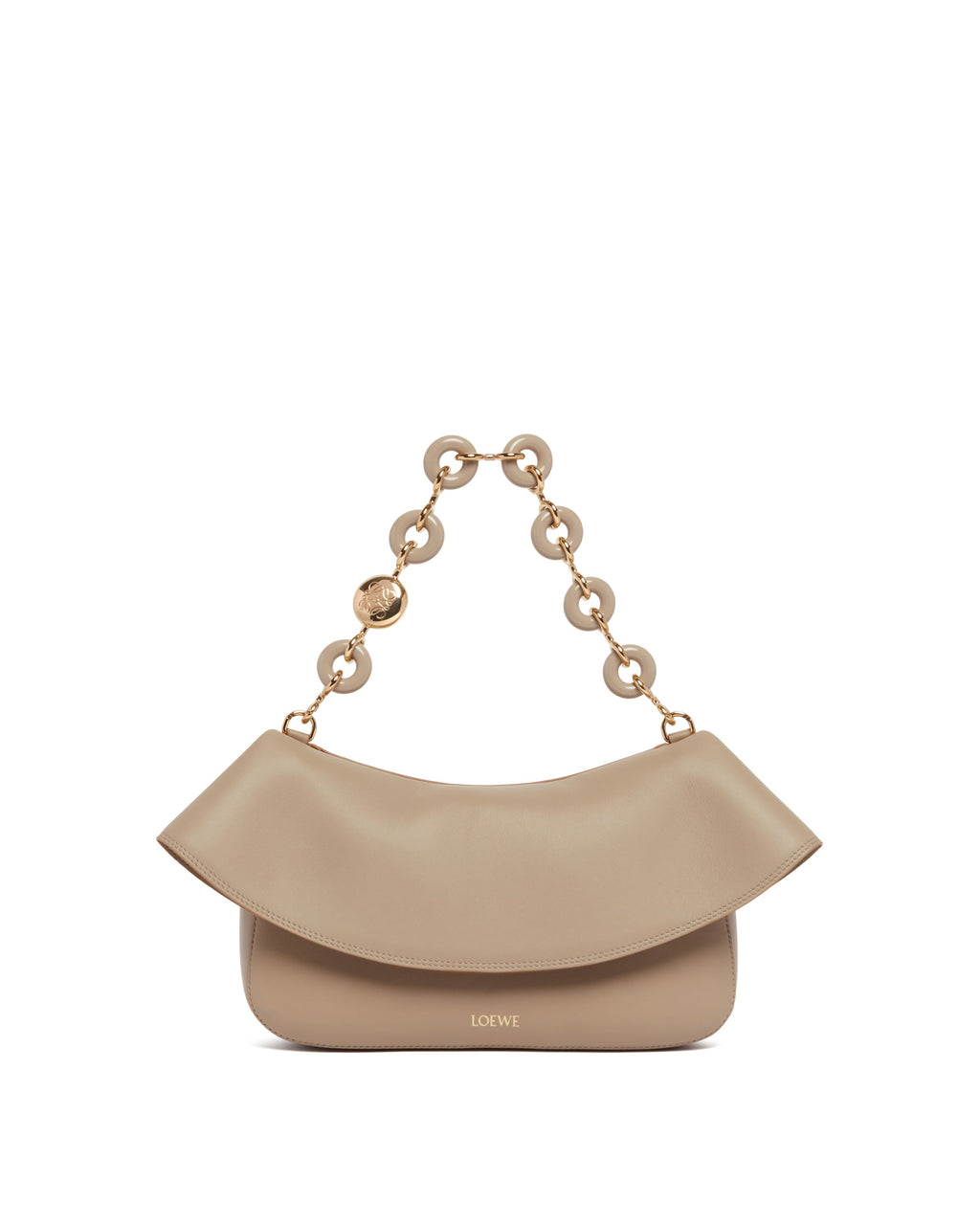 Beige Medium Ola Leather Bag Loewe оригінал – Купити в Україні – боковий вид