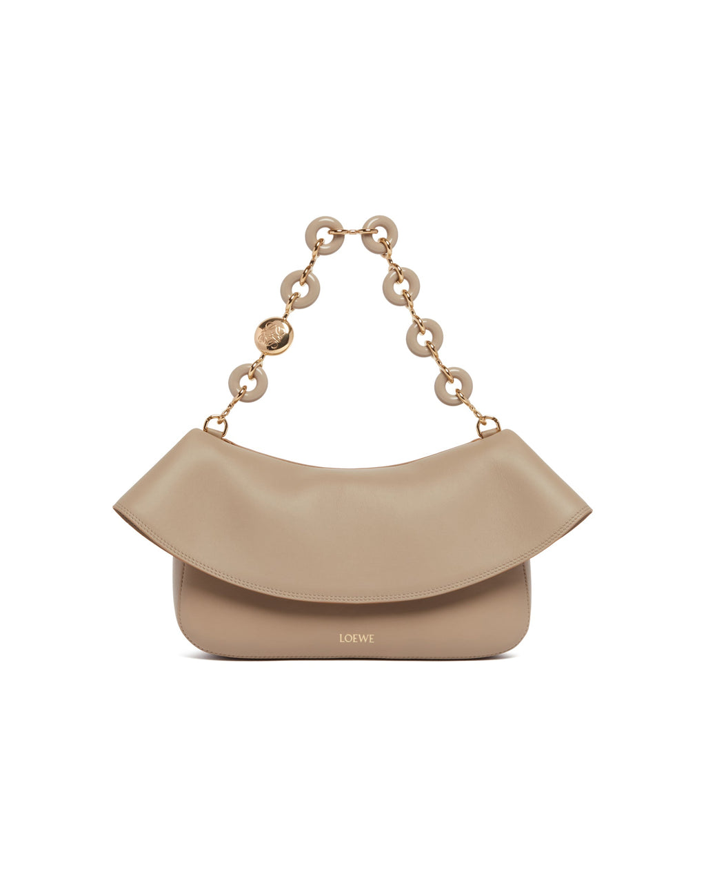 Beige Medium Ola Leather Bag Loewe оригінал – Купити в Україні – вид ззаду