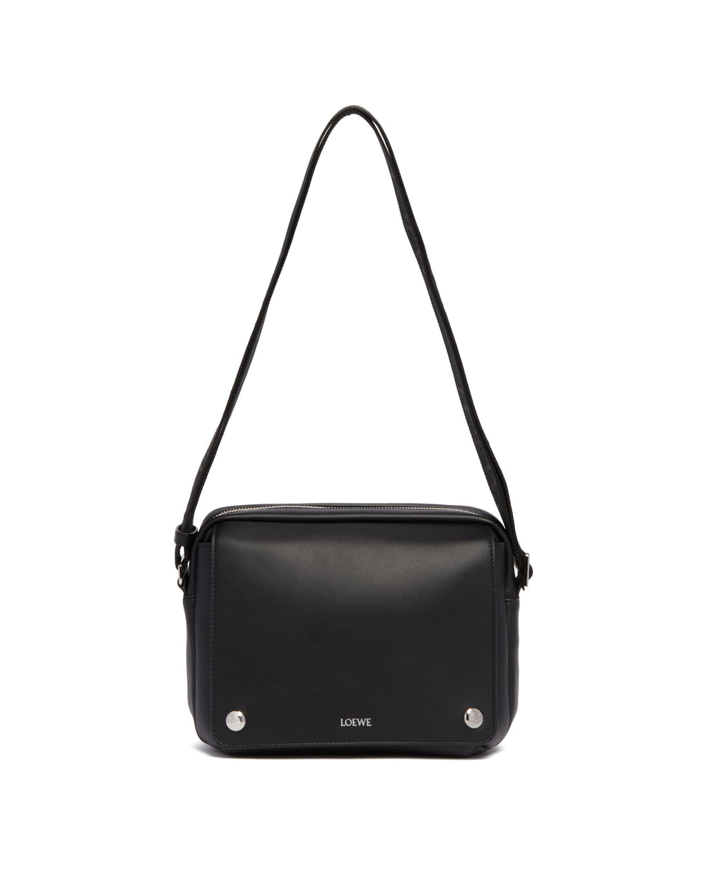 Оригінальна Black Medium Pebble Messenger Bag Loewe – боковий вид