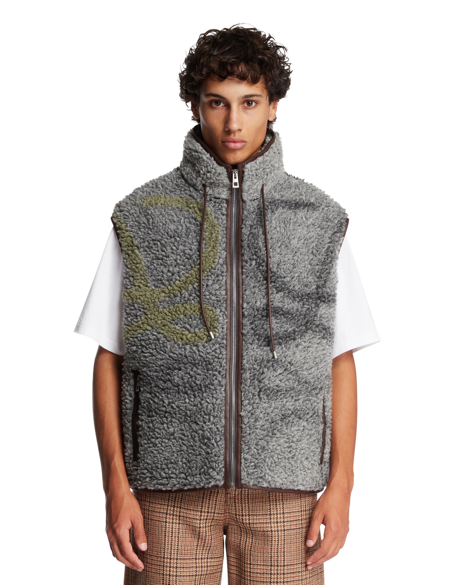 Gray Wool Blend Vest Loewe – Гарантія оригінальності – боковий вид