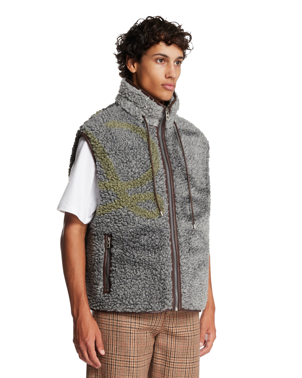 Gray Wool Blend Vest Loewe – Гарантія оригінальності – вид ззаду
