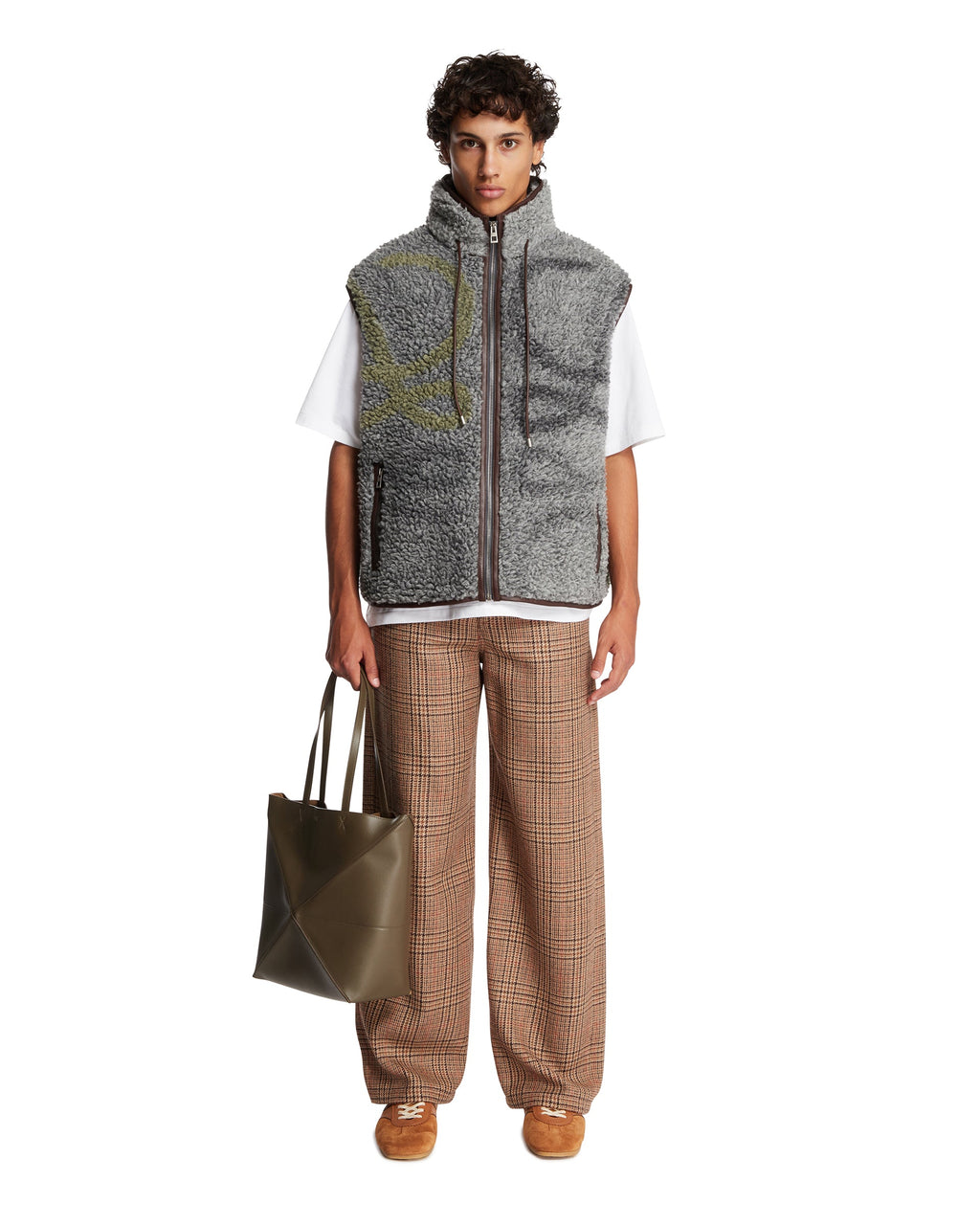 Gray Wool Blend Vest Loewe – Гарантія оригінальності – детальний вид