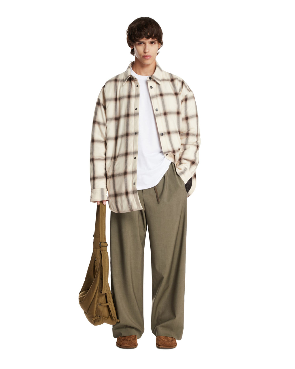 Оригінальна Green Wool Drawstring Trousers Loewe – детальний вид