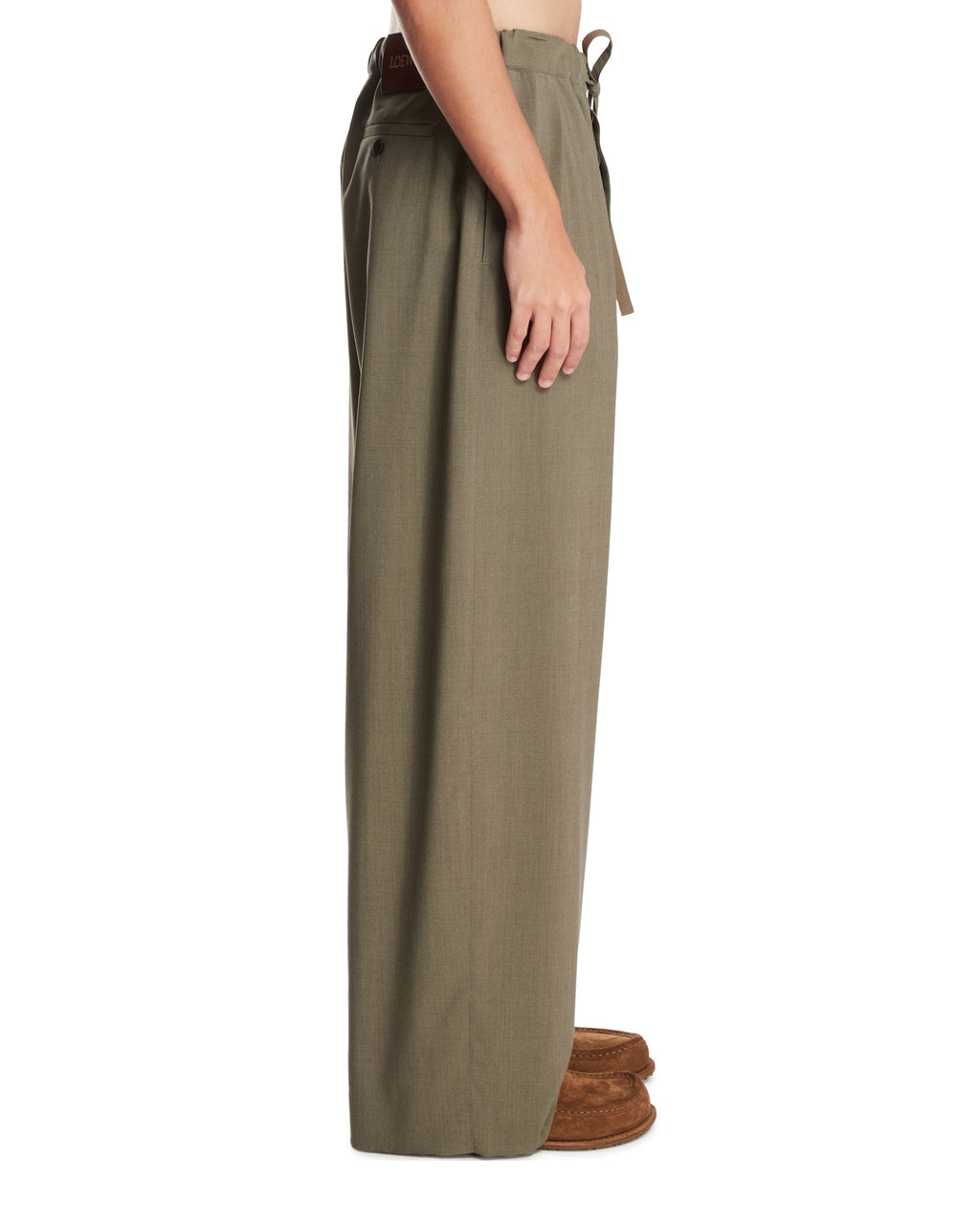 Оригінальна Green Wool Drawstring Trousers Loewe – збільшений вид