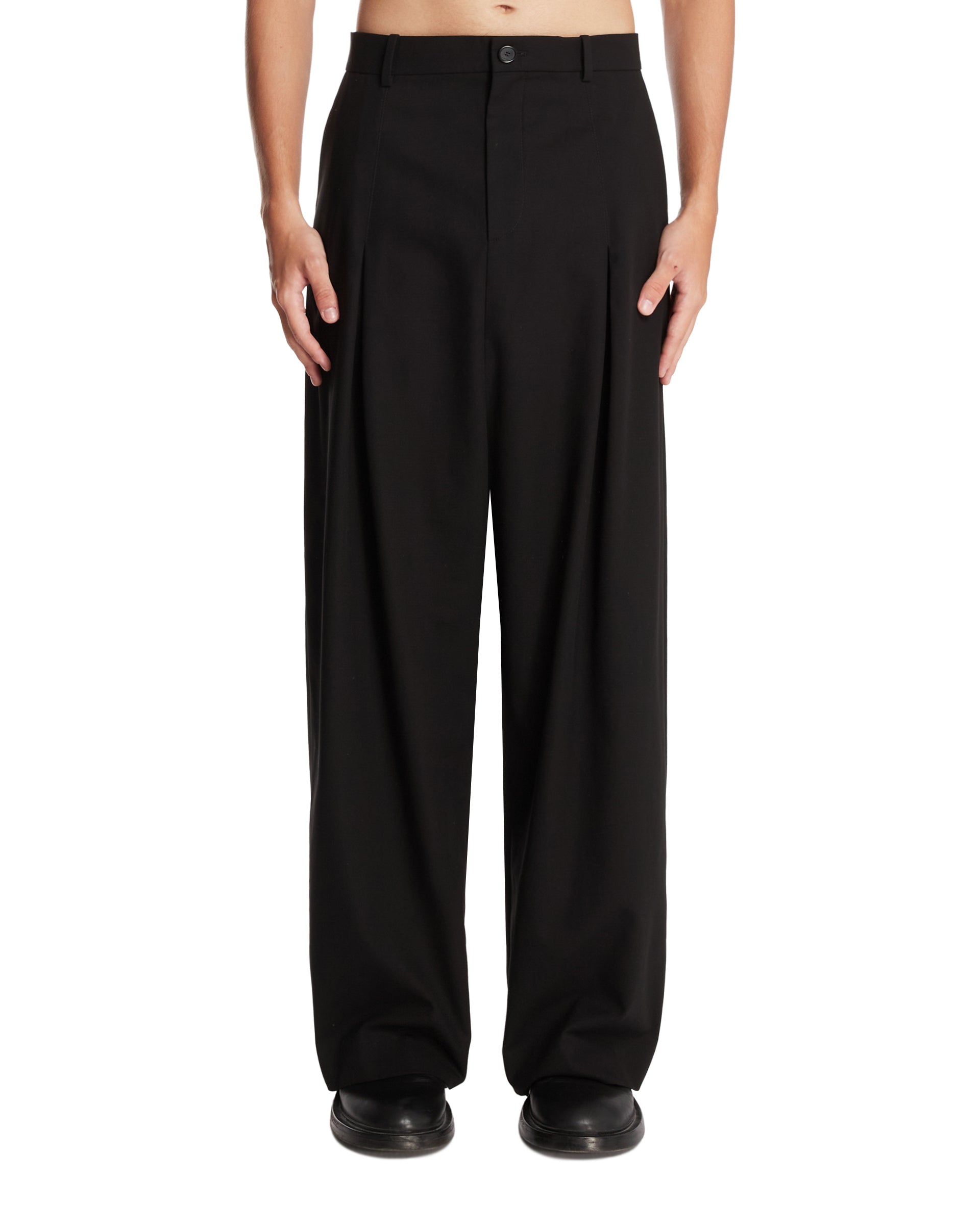 Оригінальна Green Wool Drawstring Trousers Loewe – боковий вид
