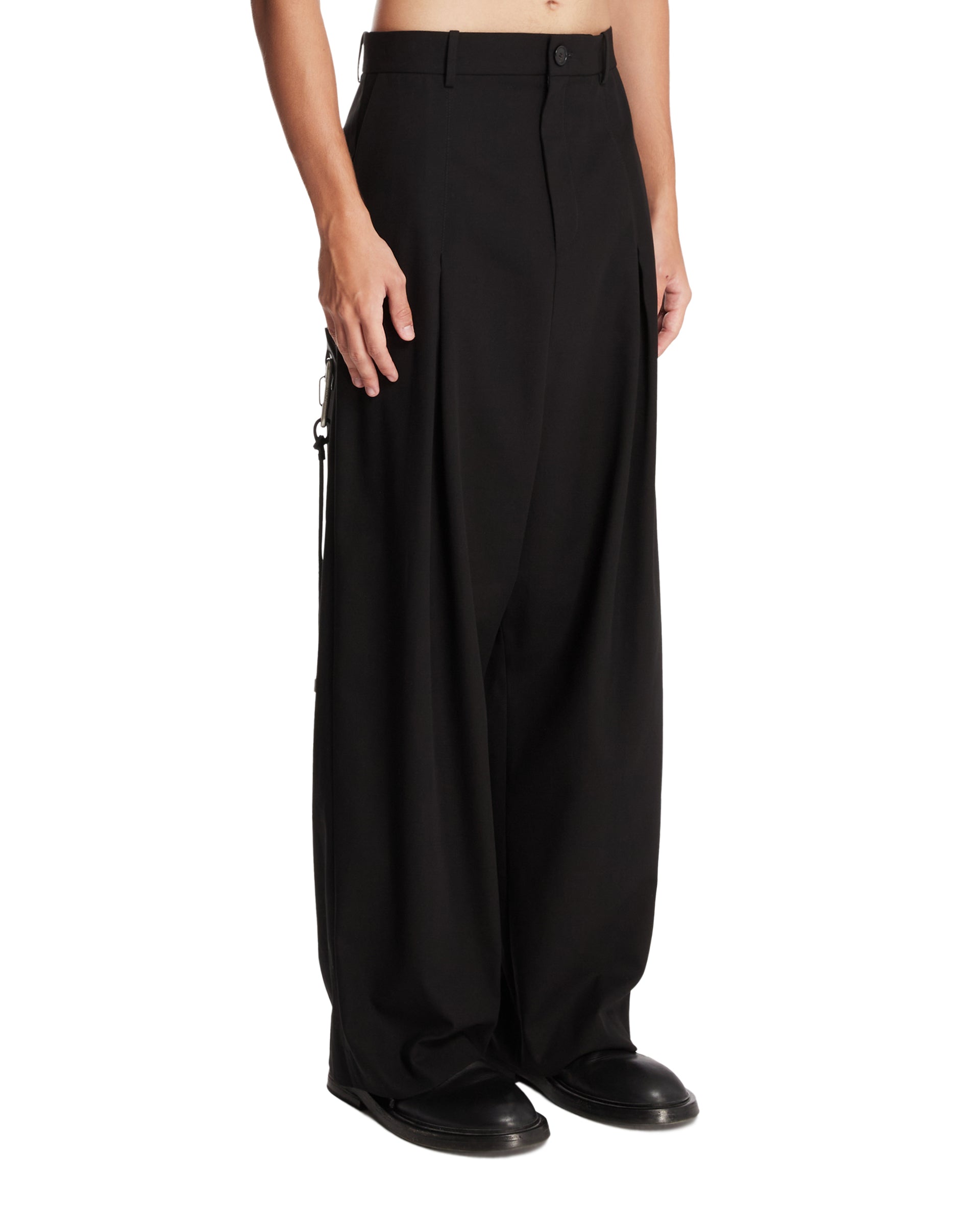 Оригінальна Green Wool Drawstring Trousers Loewe – вид ззаду