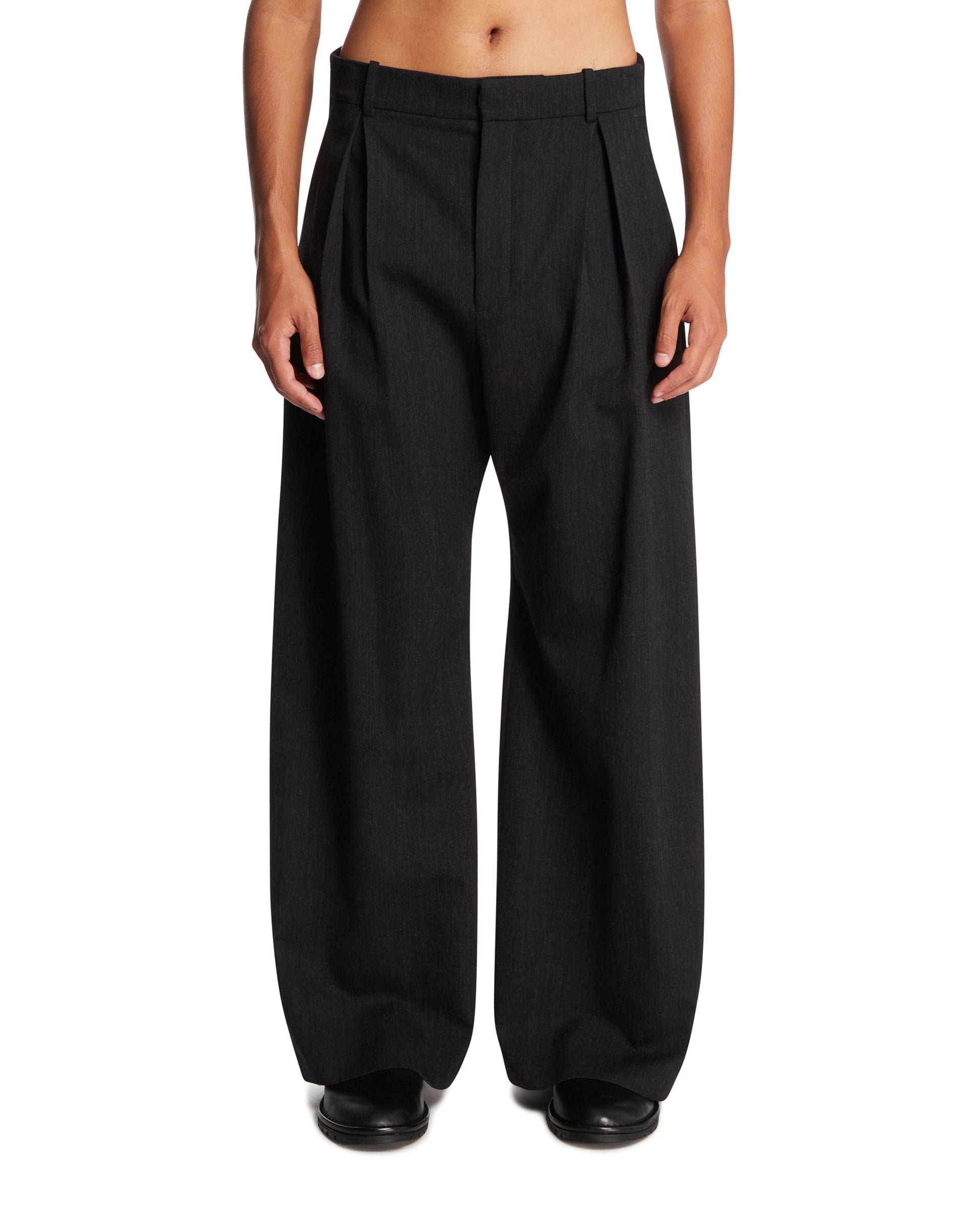 Оригінальна Brown Wool Barrel Trousers Loewe – боковий вид