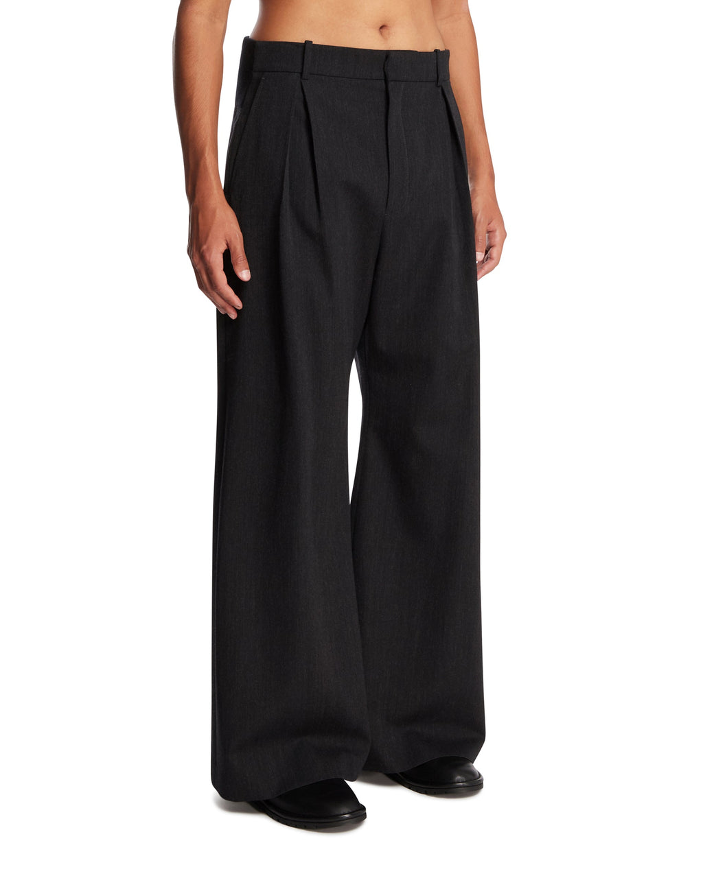 Оригінальна Brown Wool Barrel Trousers Loewe – вид ззаду