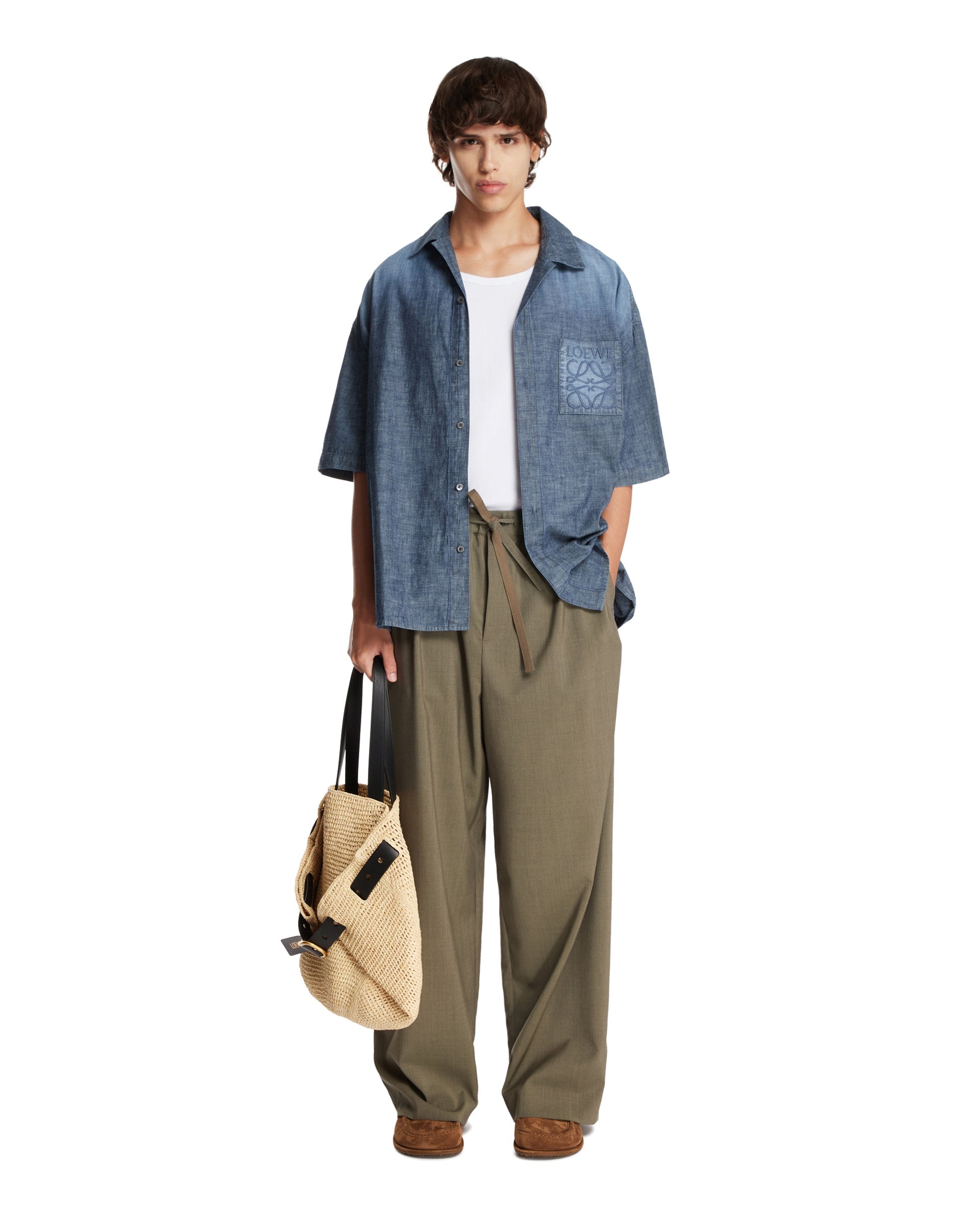 Blue Short-Sleeve Cotton Shirt Loewe оригінал – Купити в Україні – детальний вид