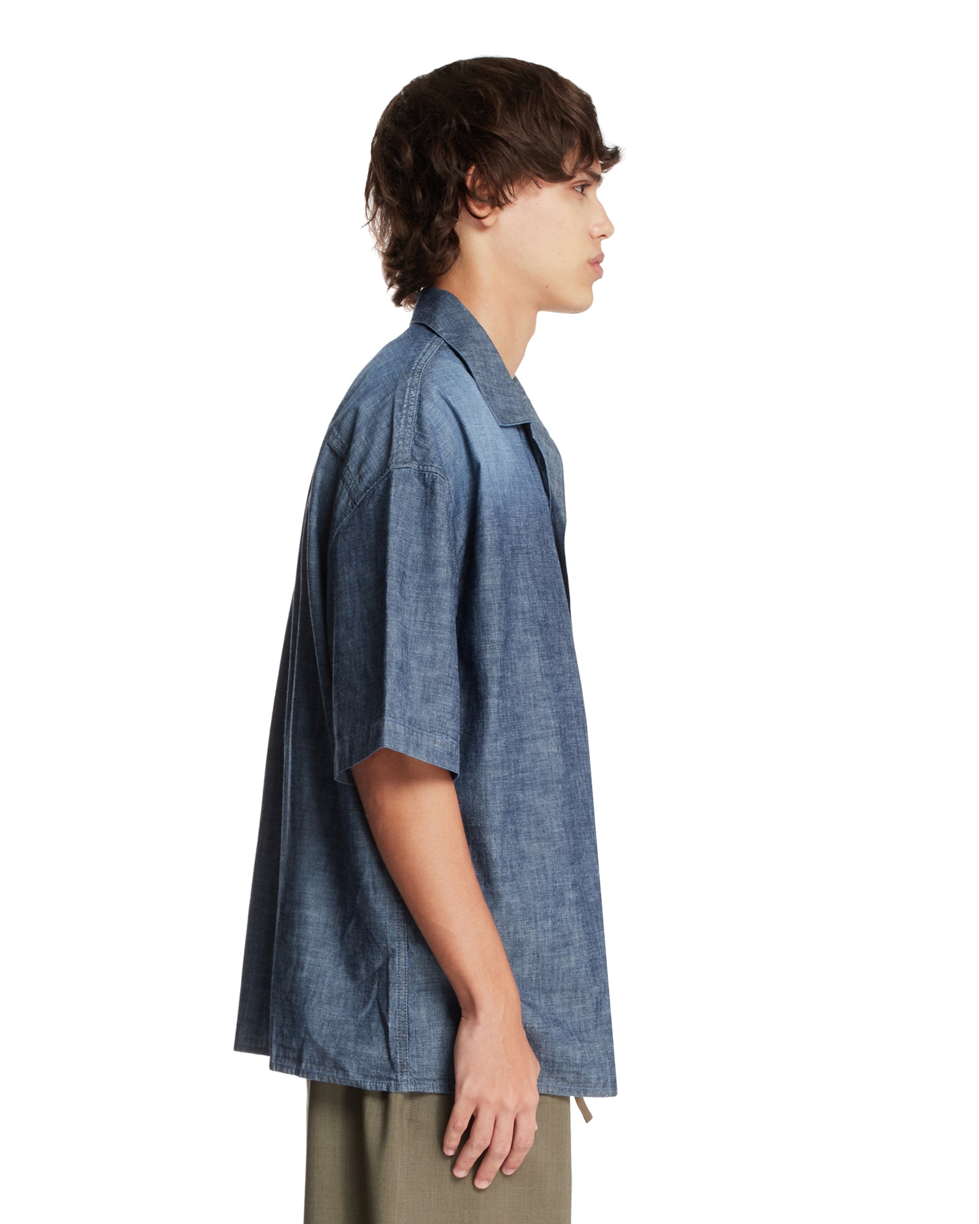 Blue Short-Sleeve Cotton Shirt Loewe оригінал – Купити в Україні – збільшений вид