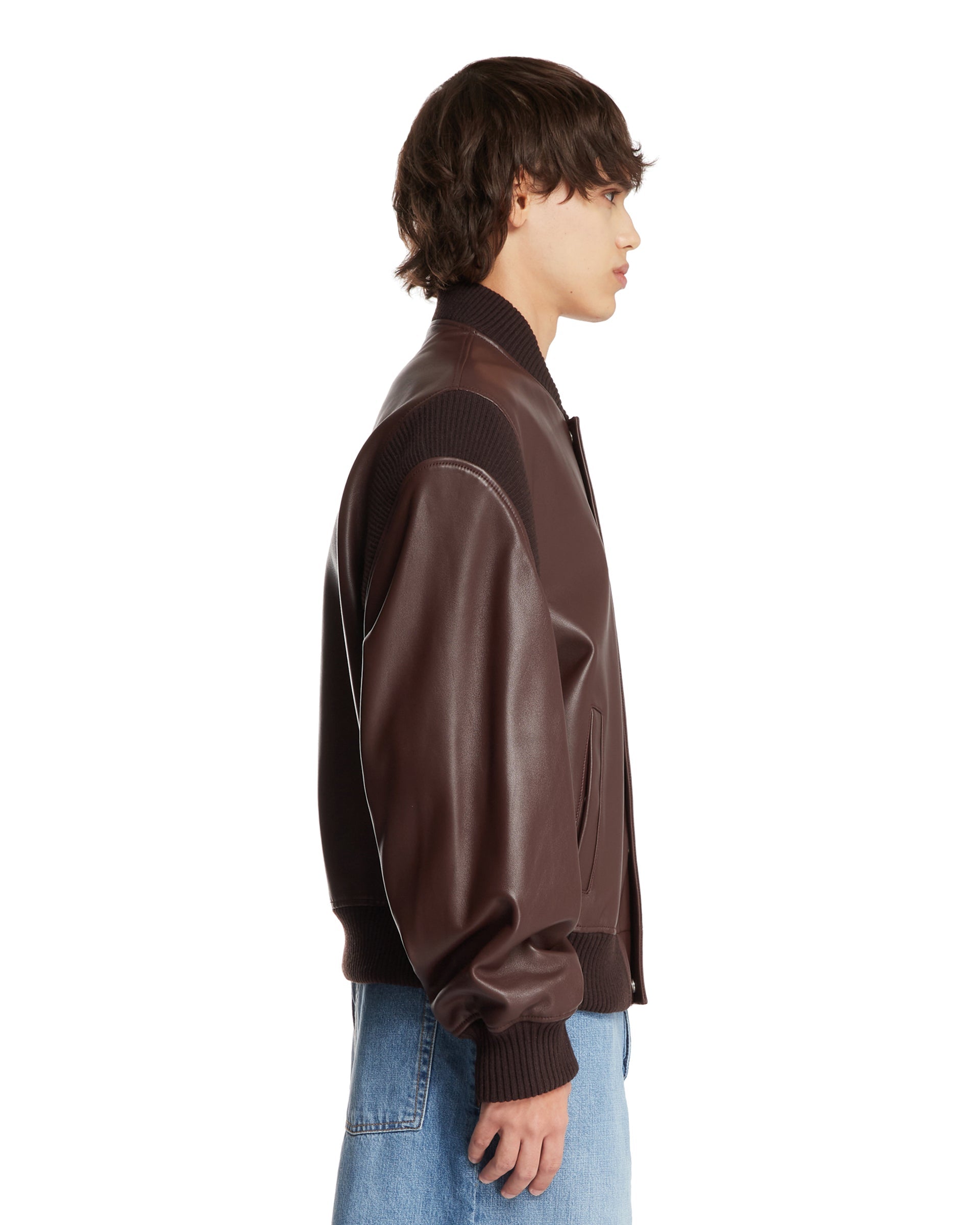 Brown Leather Bomber Jacket Loewe – Гарантія оригінальності – збільшений вид