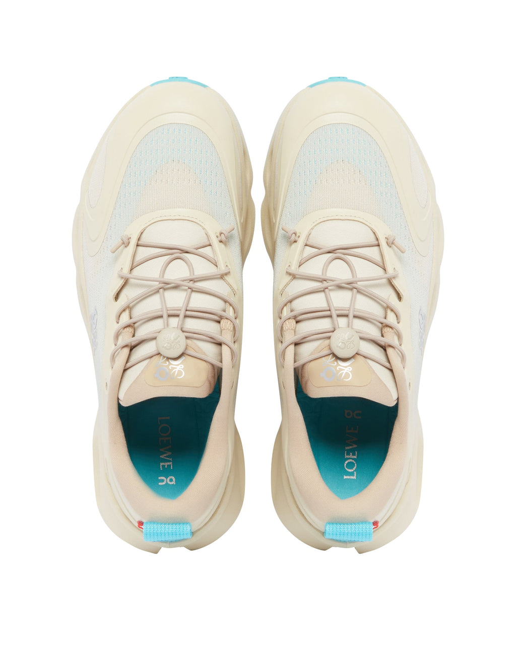 X On Beige And Light Blue Cloudsolo Sneakers Loewe – Гарантія оригінальності – детальний вид