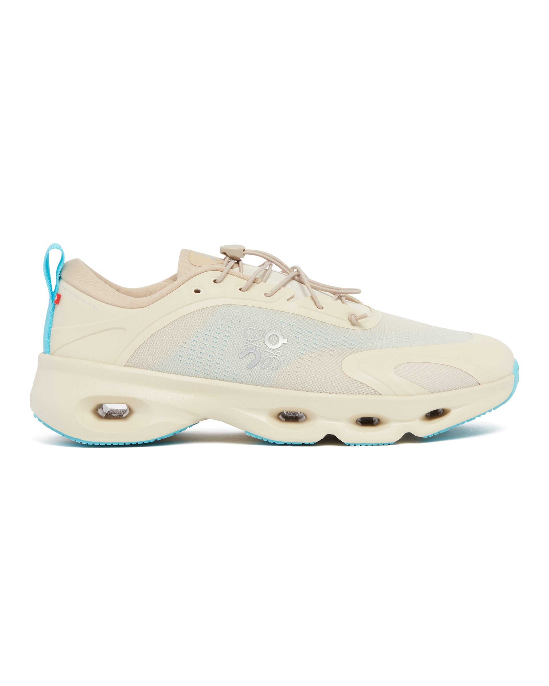 X On Beige And Light Blue Cloudsolo Sneakers Loewe – Гарантія оригінальності – вид ззаду
