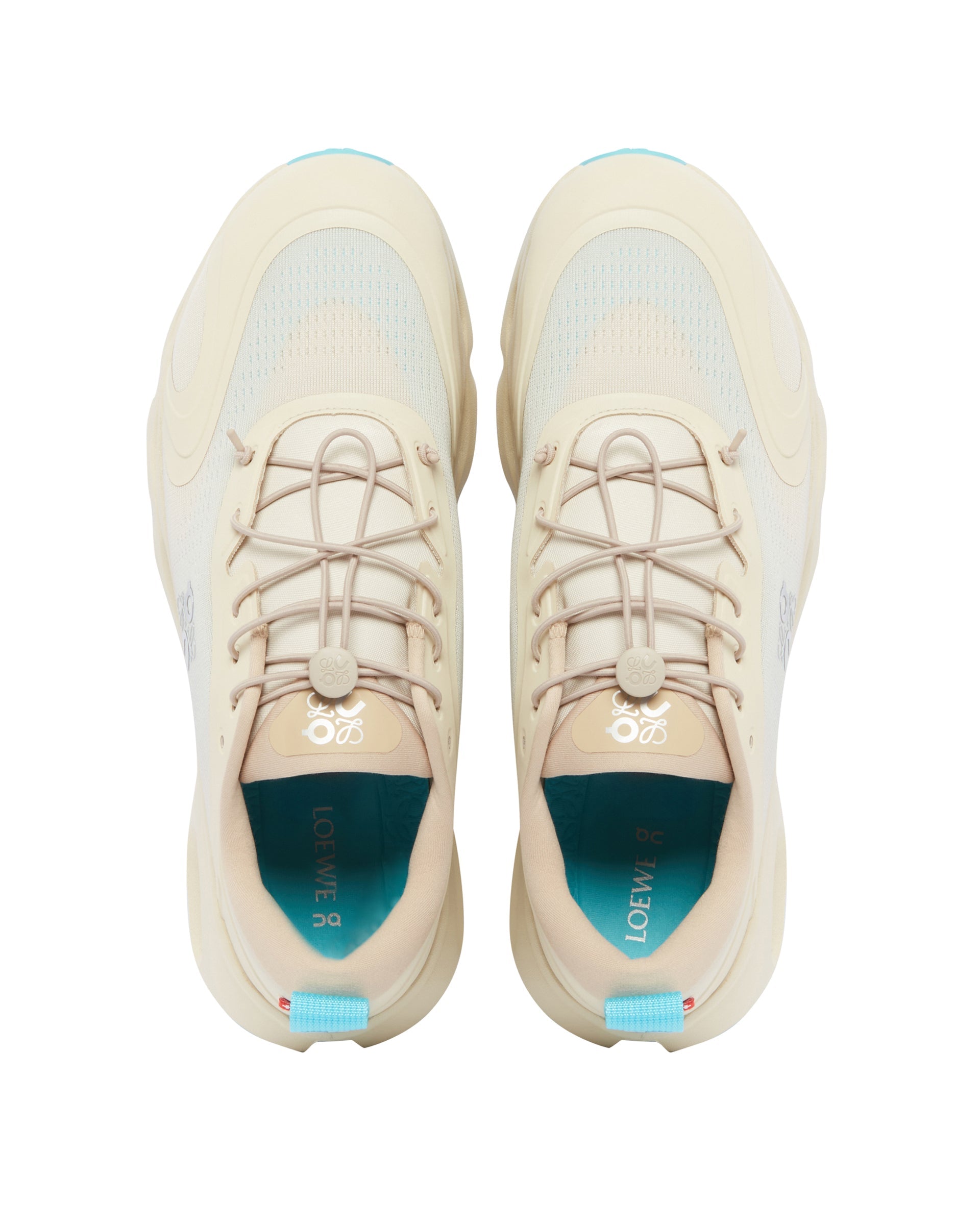 X On Beige And Light Blue Cloudsolo Sneakers Loewe – Гарантія оригінальності – детальний вид