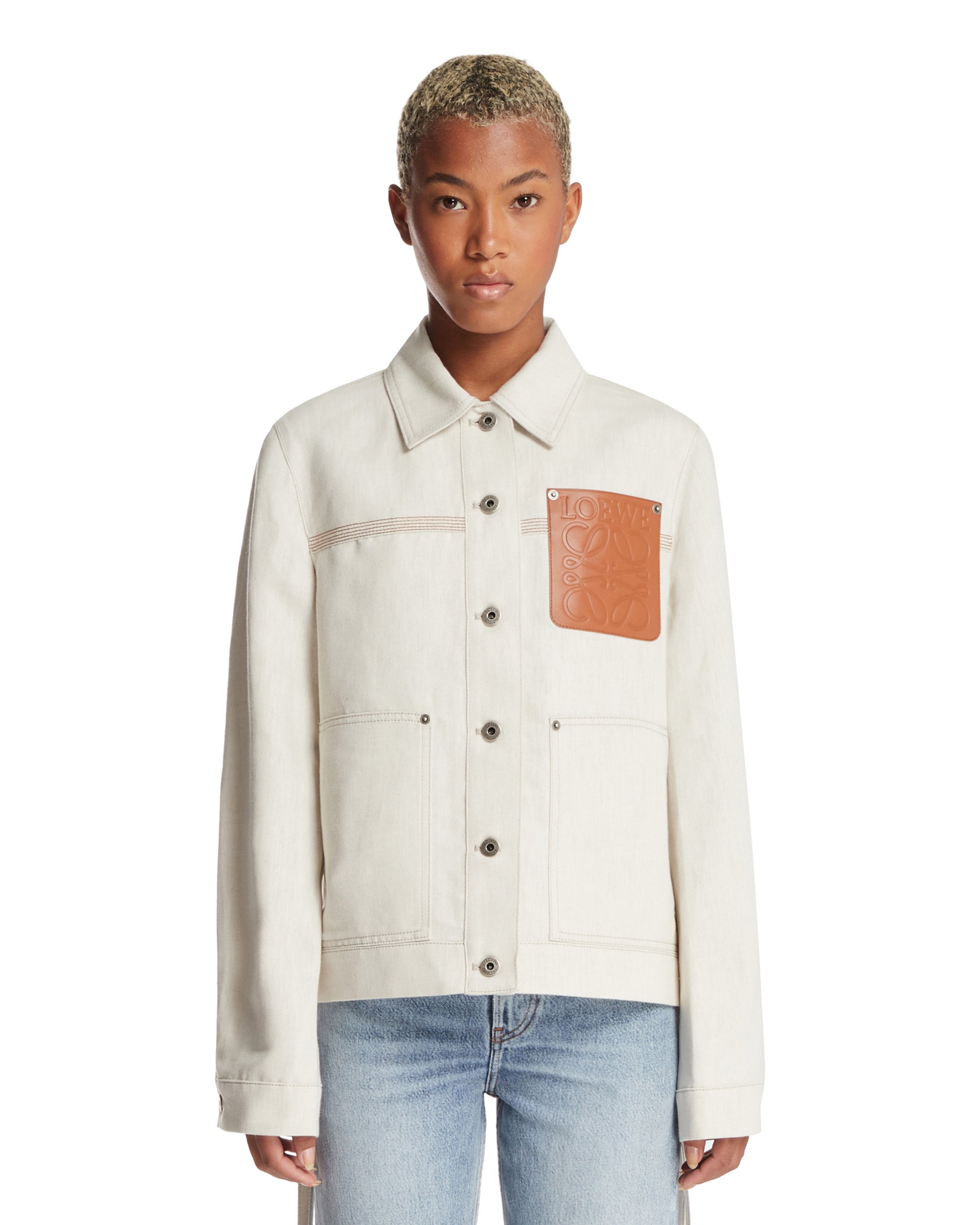 Beige Workwear Jacket Loewe – Гарантія оригінальності – боковий вид