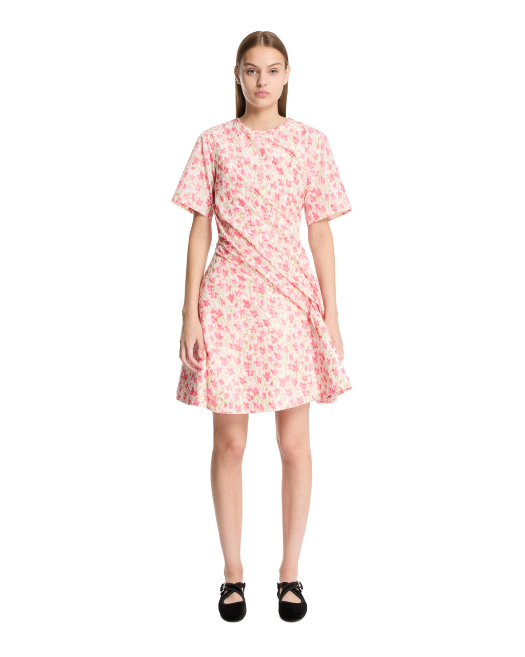 Floral Silk-Blend Taffeta Dress Loewe оригінал – Купити в Україні – боковий вид